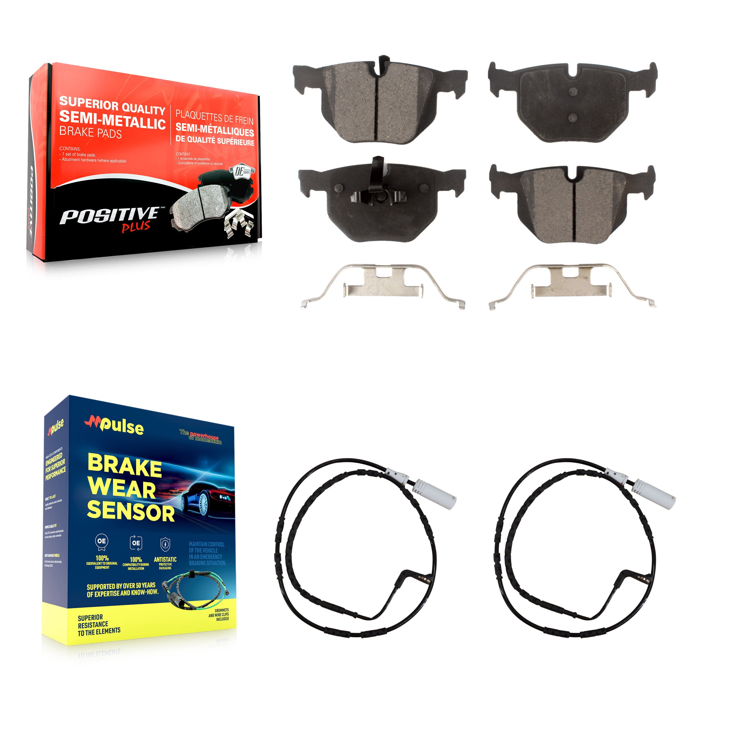 Positive Plus KPW-101133 Disc Brake Pad for 2006-2010 BMW 335d, BMW 335i xDrive and More - Rear