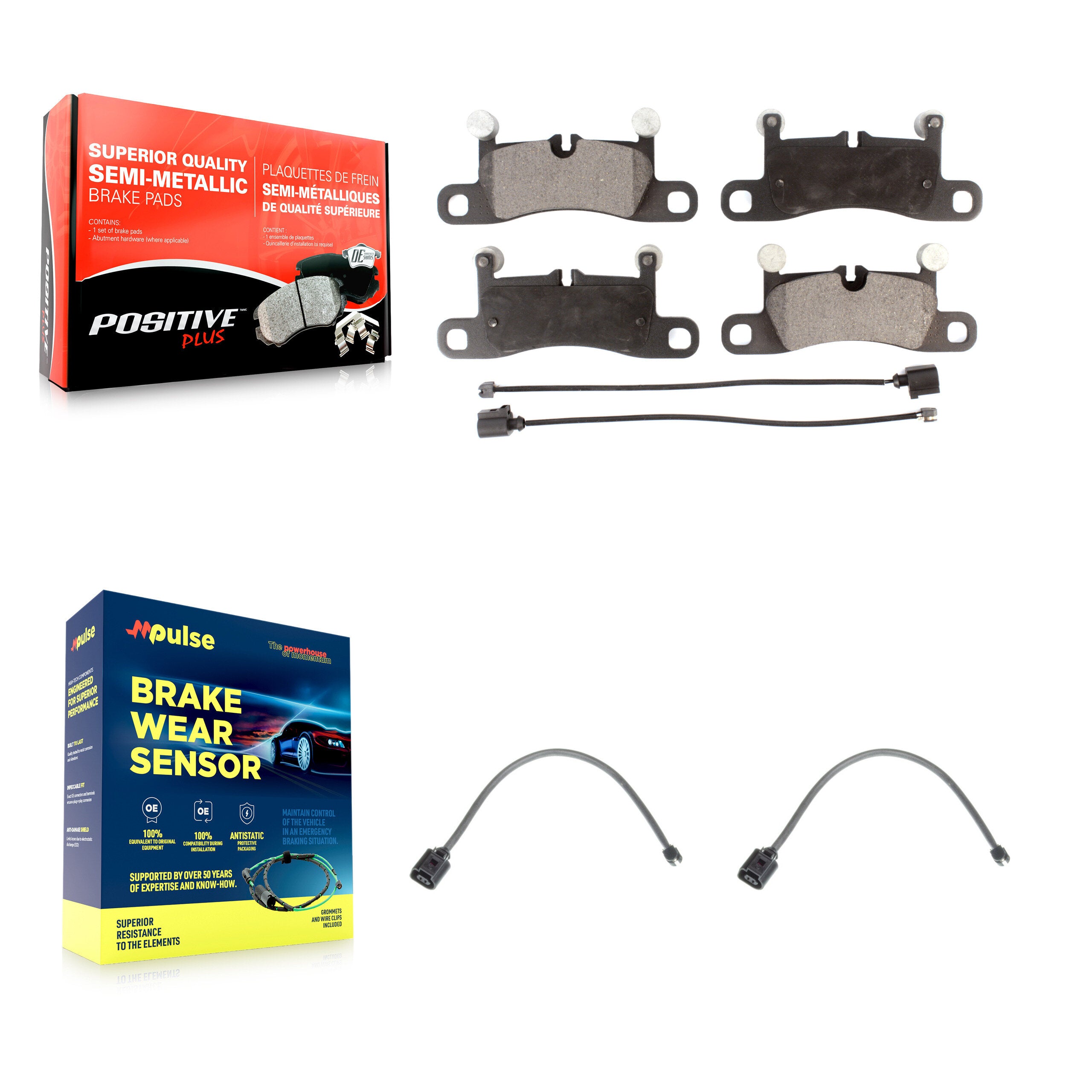 Positive Plus KPW-101135 Disc Brake Pad for 2011-2018 Porsche Cayenne - Rear