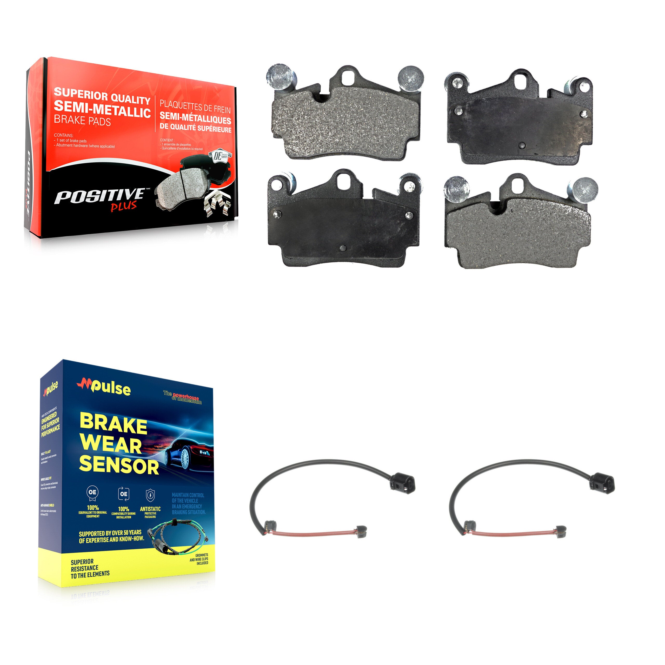 Positive Plus KPW-101137 Disc Brake Pad for 2005-2006 Porsche Cayenne - Rear
