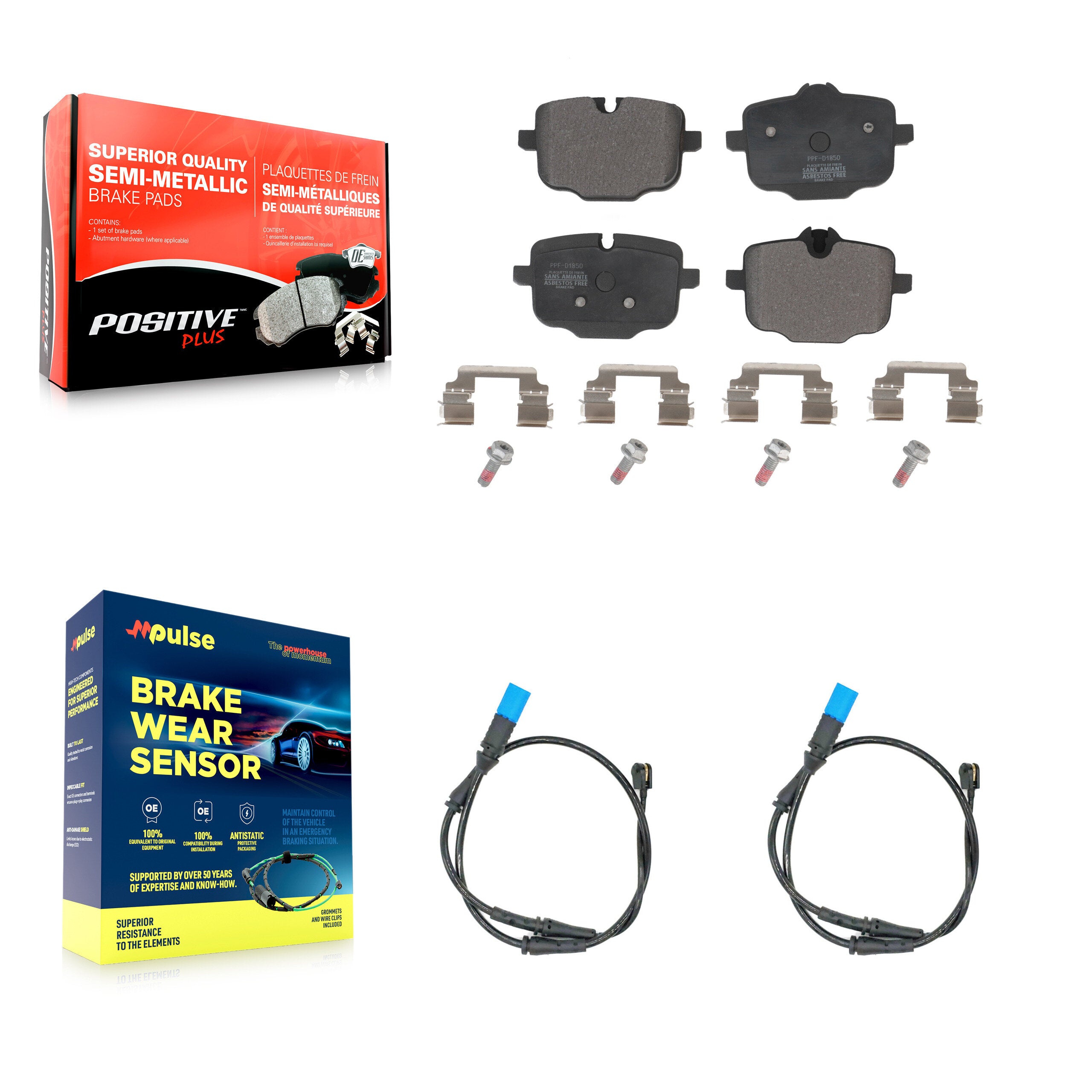 Positive Plus KPW-101138 Disc Brake Pad for 2018-2024 BMW X3 - Rear