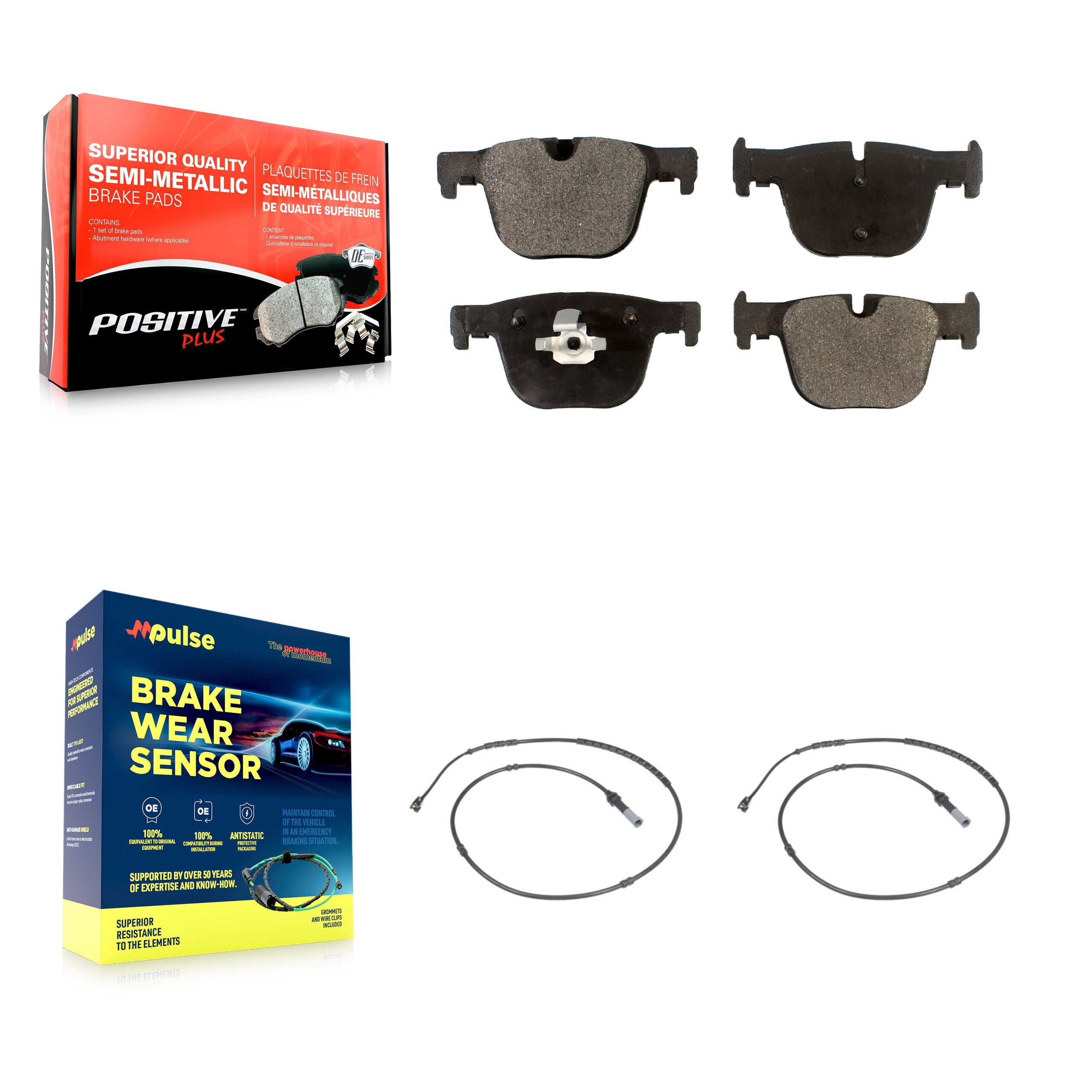 Positive Plus KPW-101142 Disc Brake Pad for 2012-2020 BMW 430i, BMW 440i and More - Rear