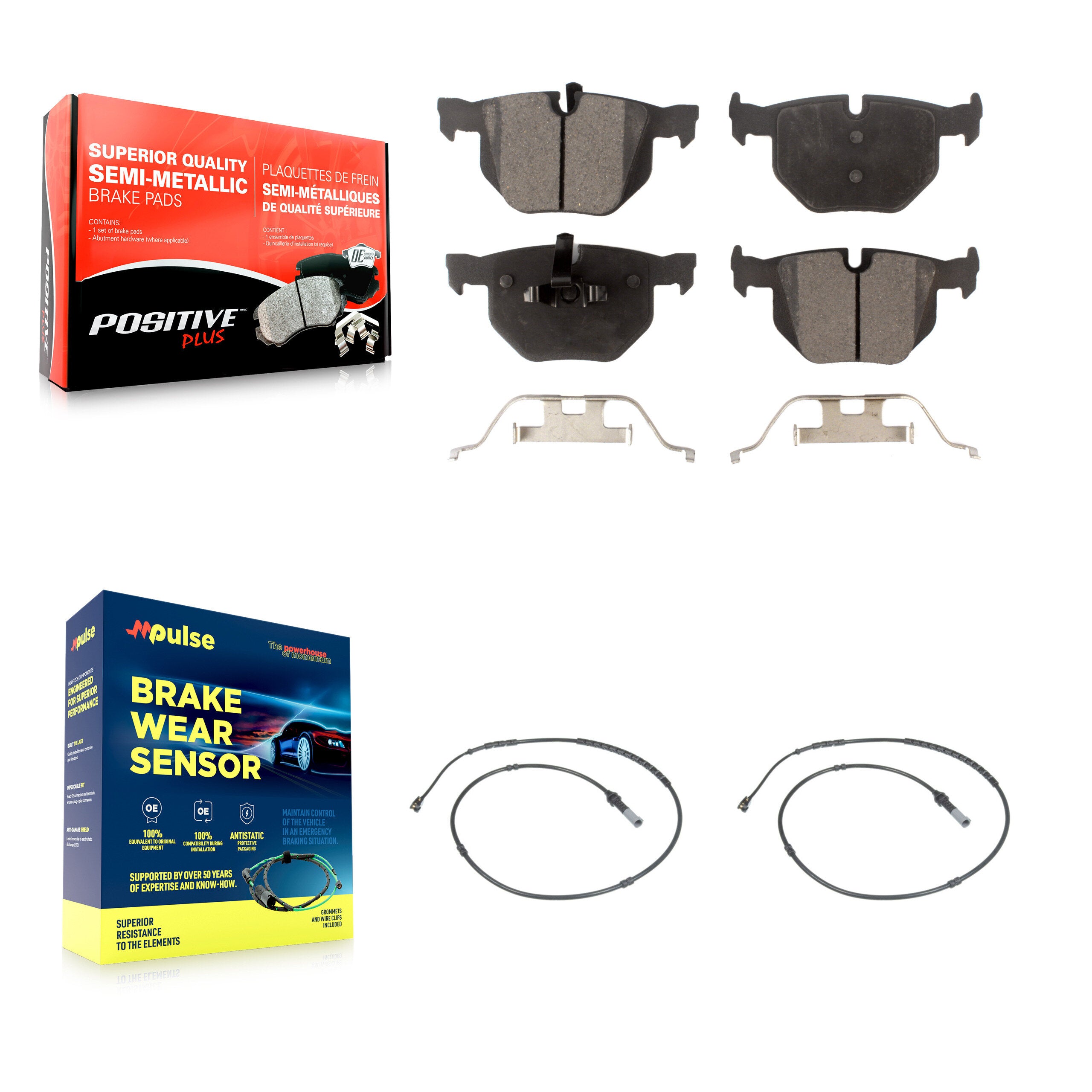 Positive Plus KPW-101144 Disc Brake Pad for 2011-2013 BMW 335i xDrive - Rear