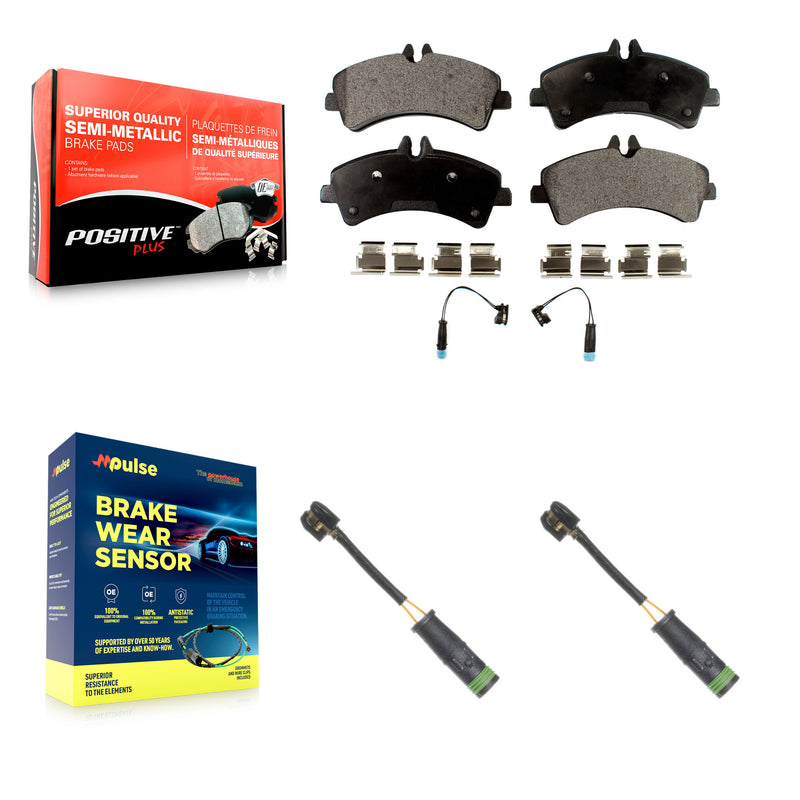 Positive Plus KPW-101146 Disc Brake Pad for 2010-2018 Freightliner Sprinter 3500XD, Mercedes-Benz Sprinter 3500, Mercedes-Benz Sprinter 3500XD - Rear