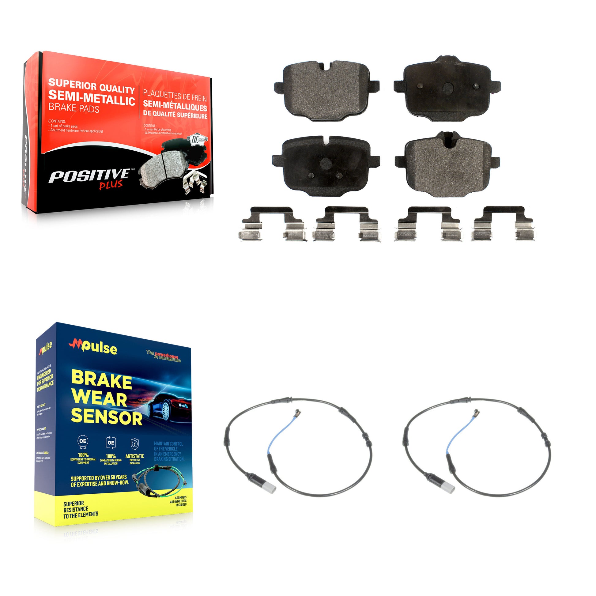 Positive Plus KPW-101166 Disc Brake Pad for 2011-2019 BMW 640i, BMW 640i Gran Coupe and More - Rear