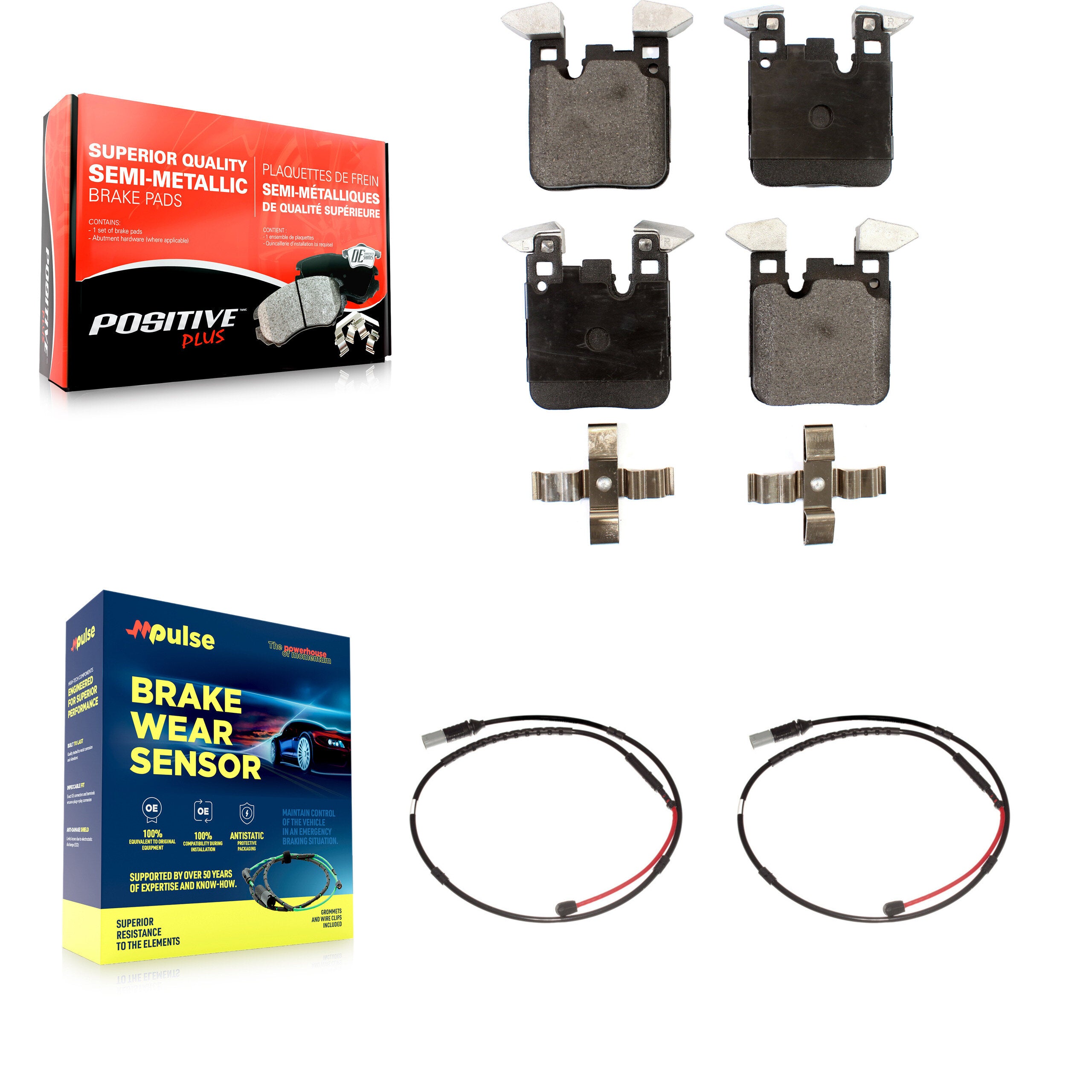 Positive Plus KPW-101170 Disc Brake Pad for 2015-2019 BMW M2, BMW M3 - Rear