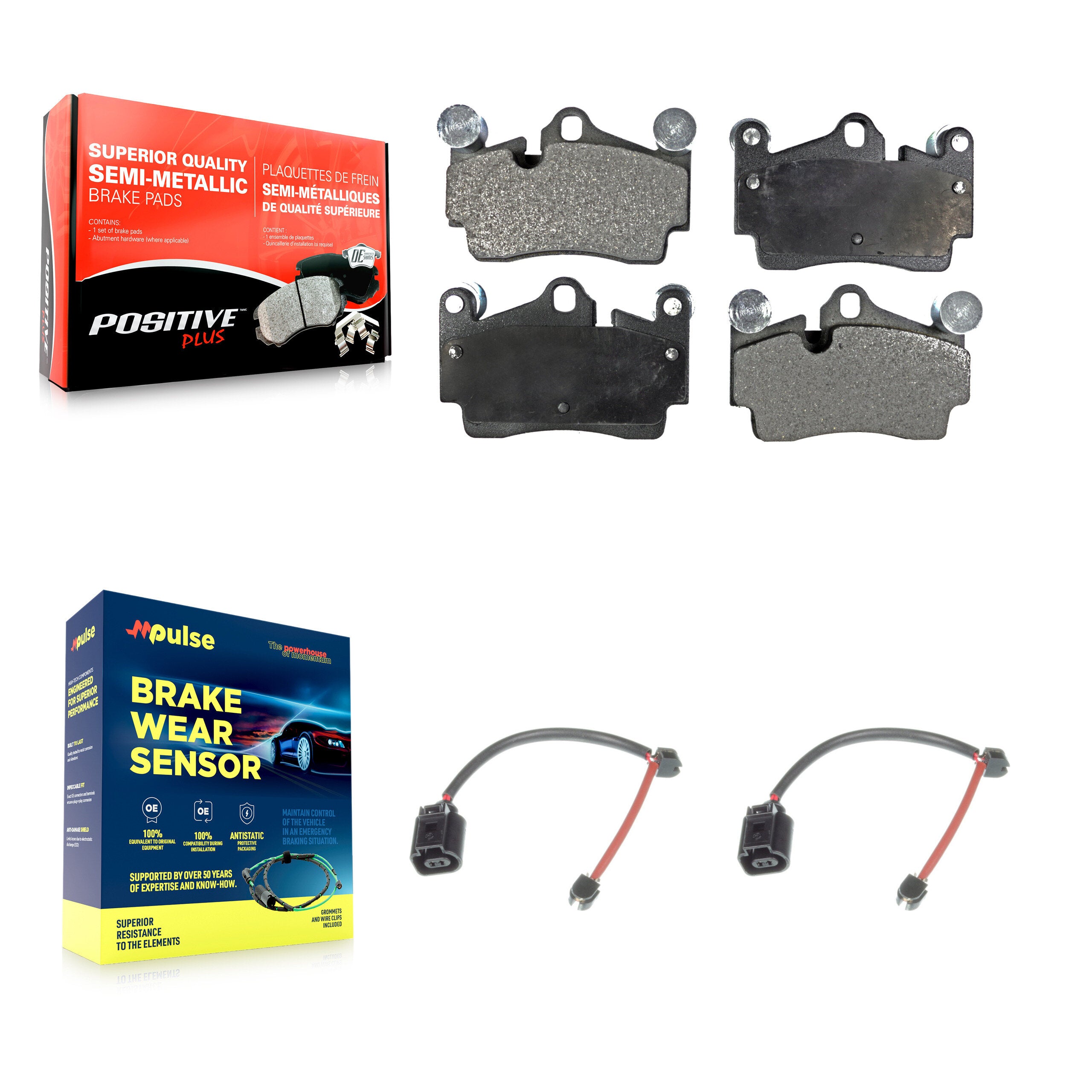 Positive Plus KPW-101200 Disc Brake Pad for 2006-2009 Porsche Cayenne - Rear