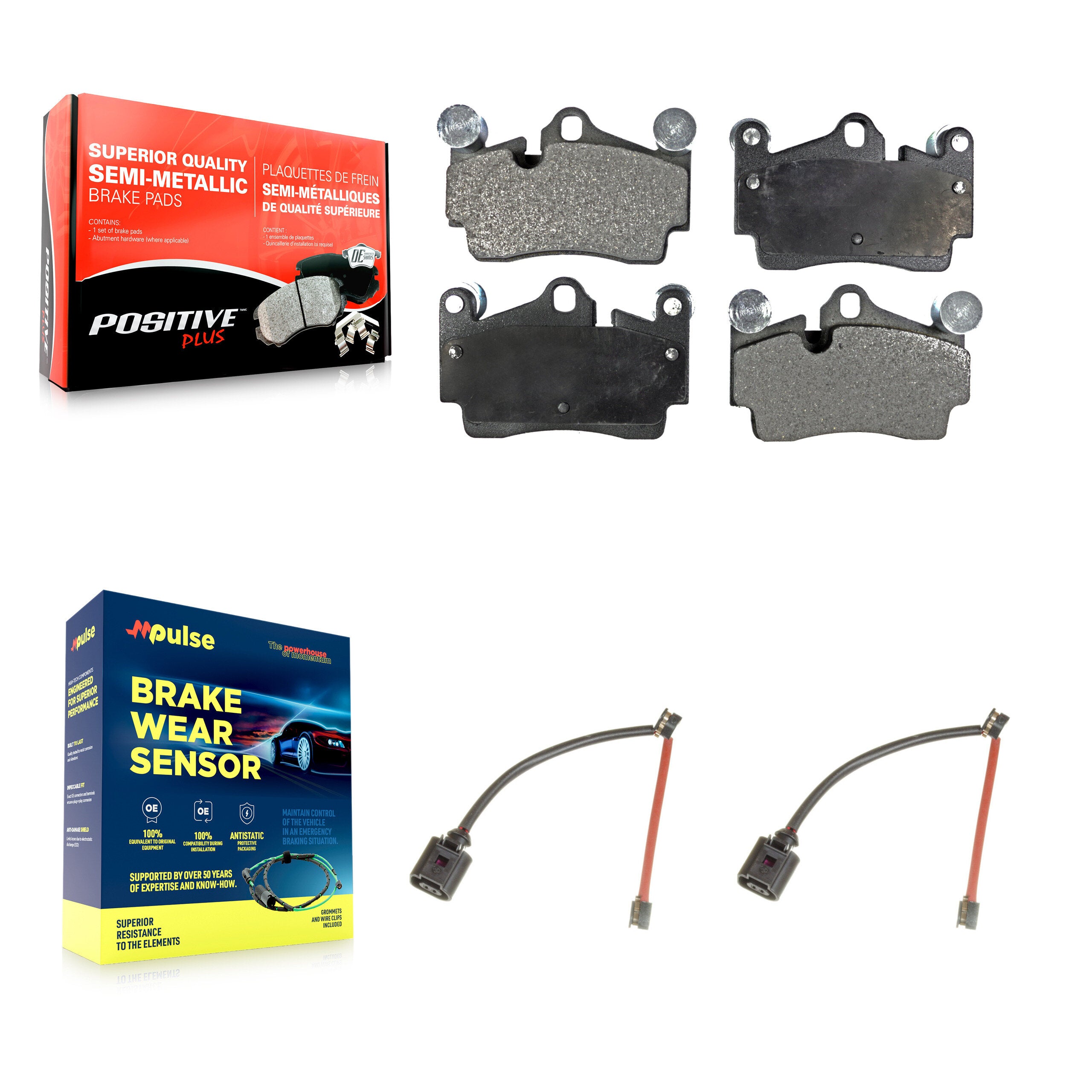 Positive Plus KPW-101201 Disc Brake Pad for 2003-2015 Audi Q7, Porsche Cayenne, Volkswagen Touareg - Rear