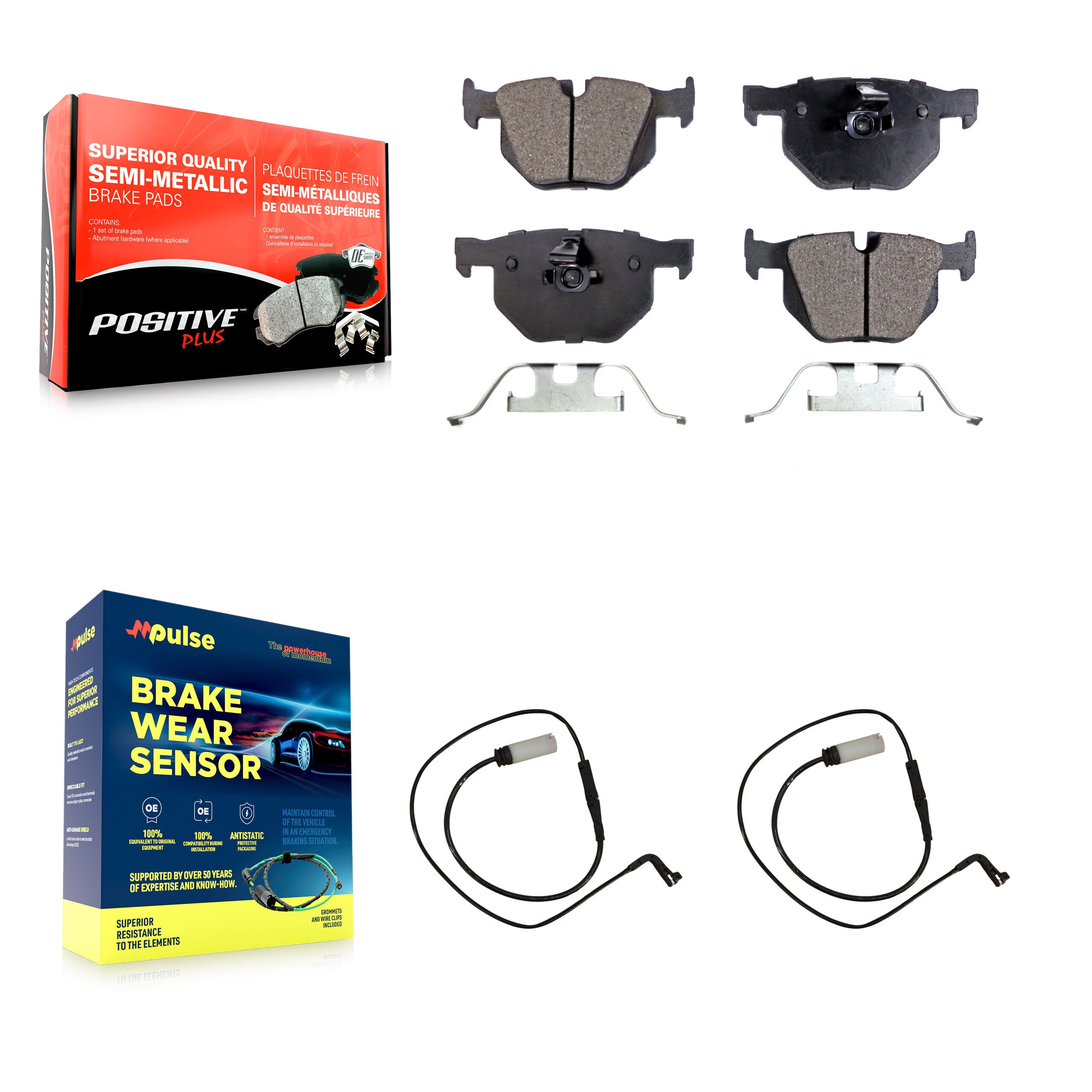 Positive Plus KPW-101223 Disc Brake Pad for 2006-2010 BMW 535i xDrive, BMW 535xi, BMW 530xi - Rear