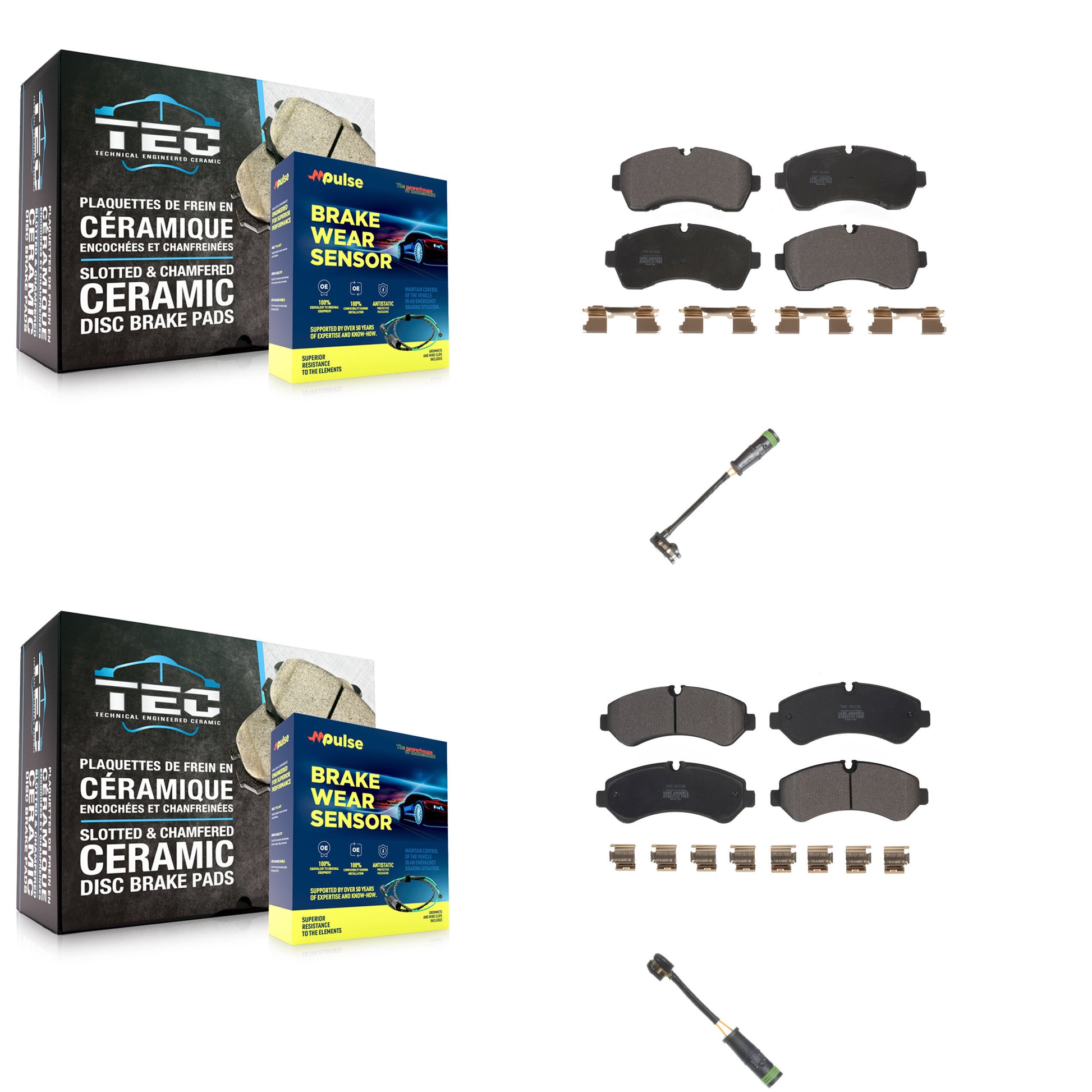 Positive Plus KPW-101237 Disc Brake Pad for 2020 Freightliner Sprinter 4500 - Front and Rear