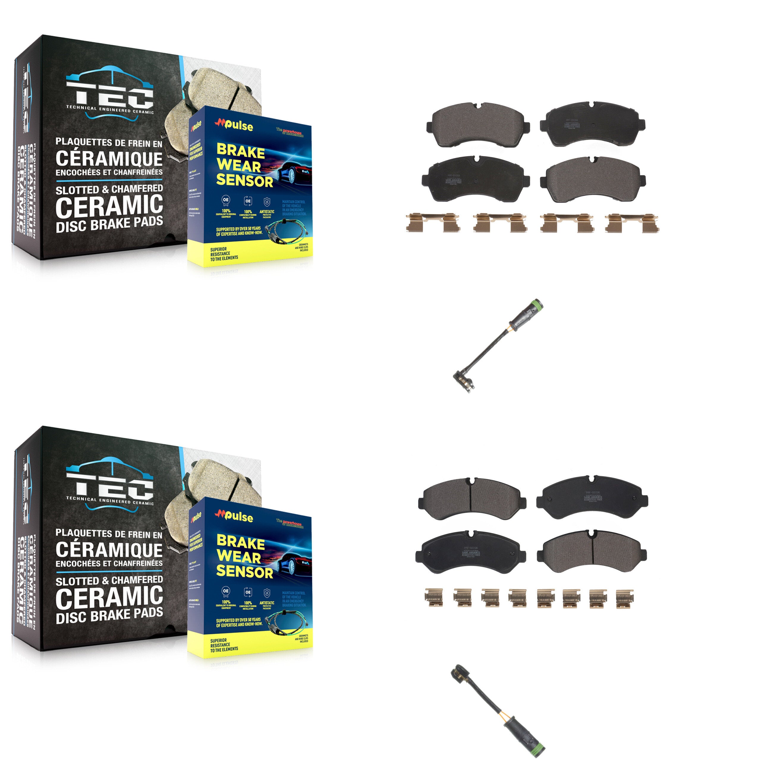 Positive Plus KPW-101237 Disc Brake Pad for 2020 Freightliner Sprinter 4500 - Front and Rear