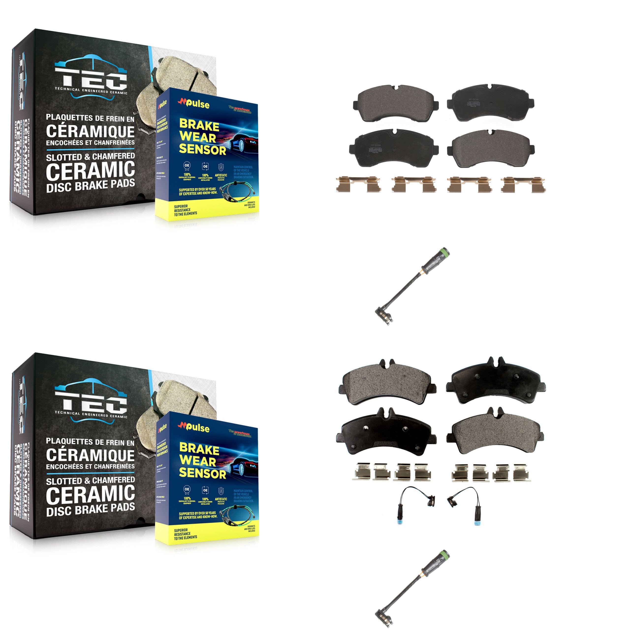 Positive Plus KPW-101246 Disc Brake Pad for 2011-2014 Freightliner Sprinter 3500 - Front and Rear