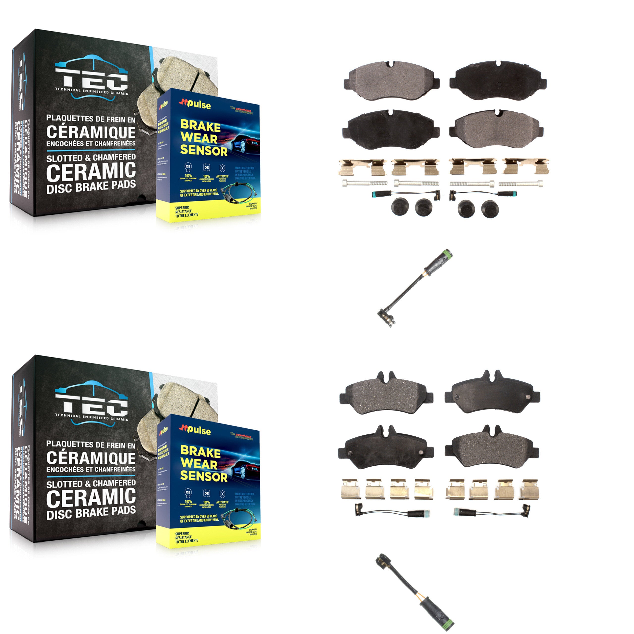 Positive Plus KPW-101252 Disc Brake Pad for 2007-2009 Freightliner Sprinter 2500 - Front and Rear