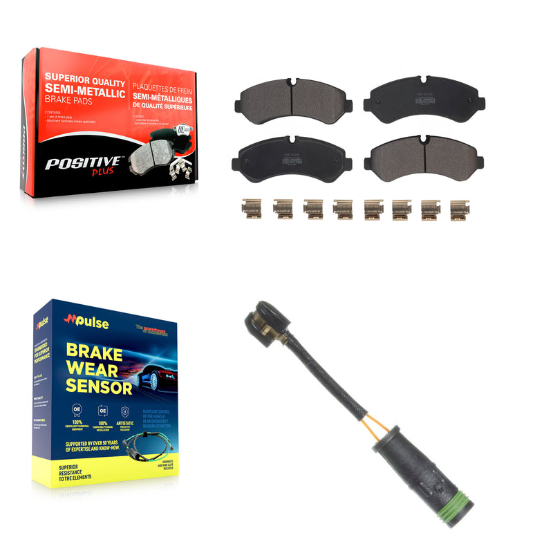 Positive Plus KPW-101325 Disc Brake Pad for 2020-2023 Freightliner Sprinter 3500XD, Freightliner Sprinter 4500 and More - Rear