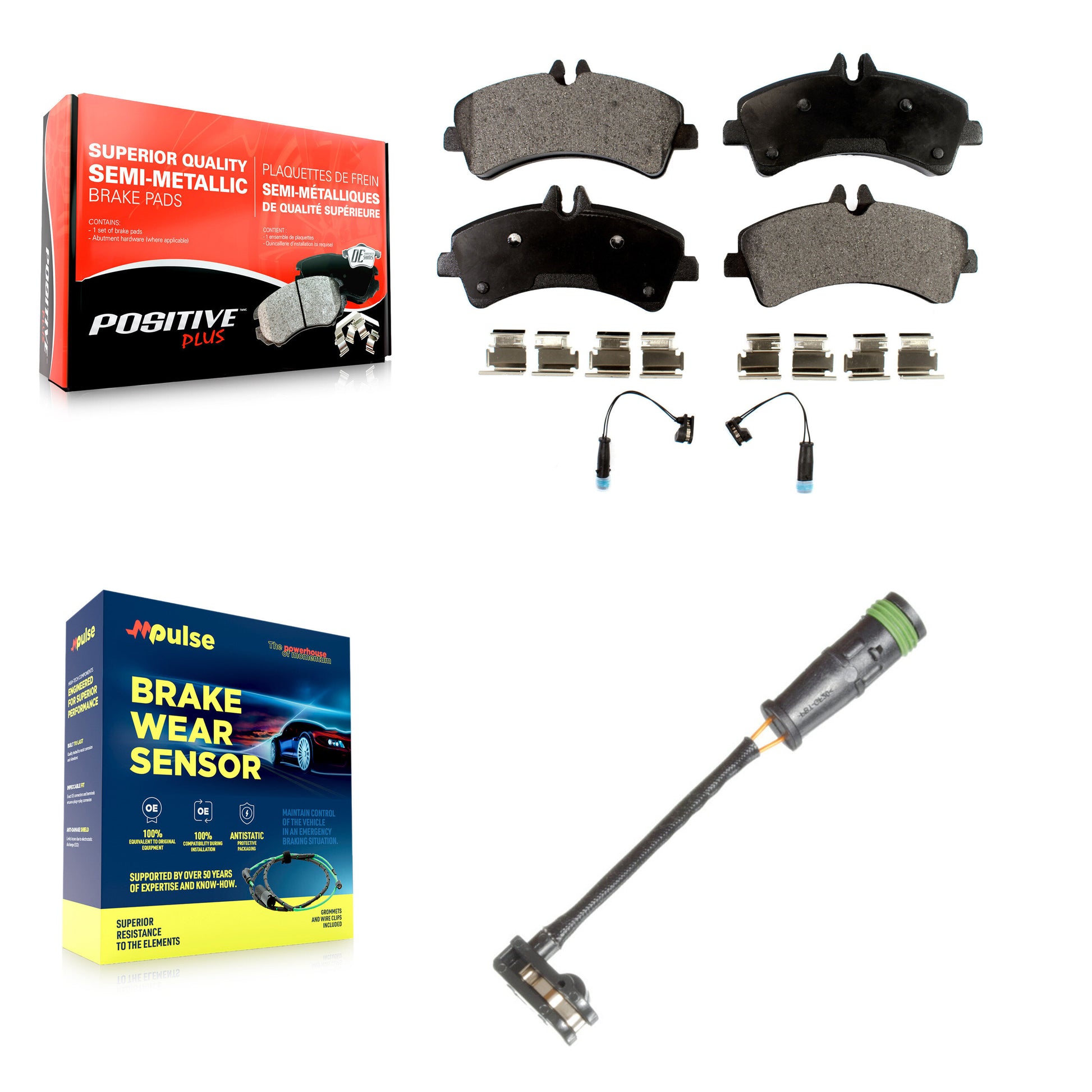 Positive Plus KPW-101330 Disc Brake Pad for 2011-2014 Freightliner Sprinter 3500 - Rear