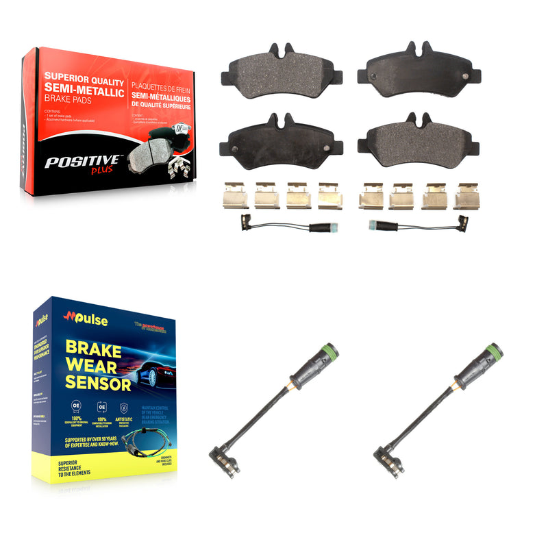 Positive Plus KPW-101339 Disc Brake Pad for 2010-2018 Freightliner Sprinter 3500, Freightliner Sprinter 2500 - Rear