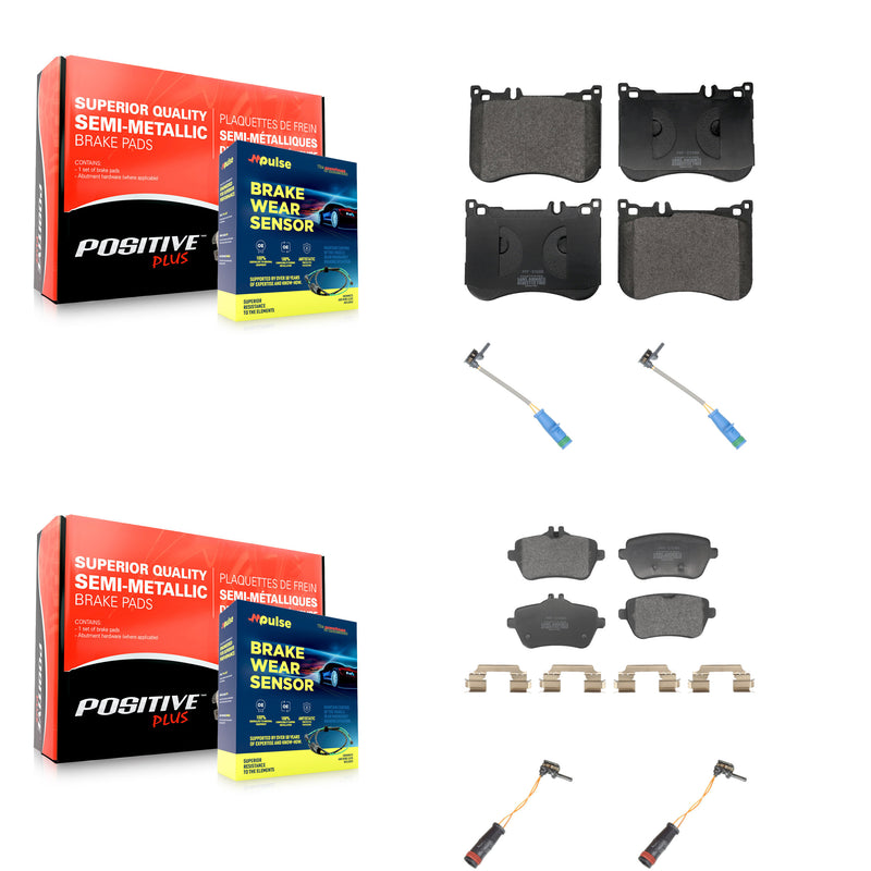 Positive Plus KPW-101354 Disc Brake Pad for 2014-2021 Mercedes-Benz S560, Mercedes-Benz Maybach S560 and More - Front and Rear