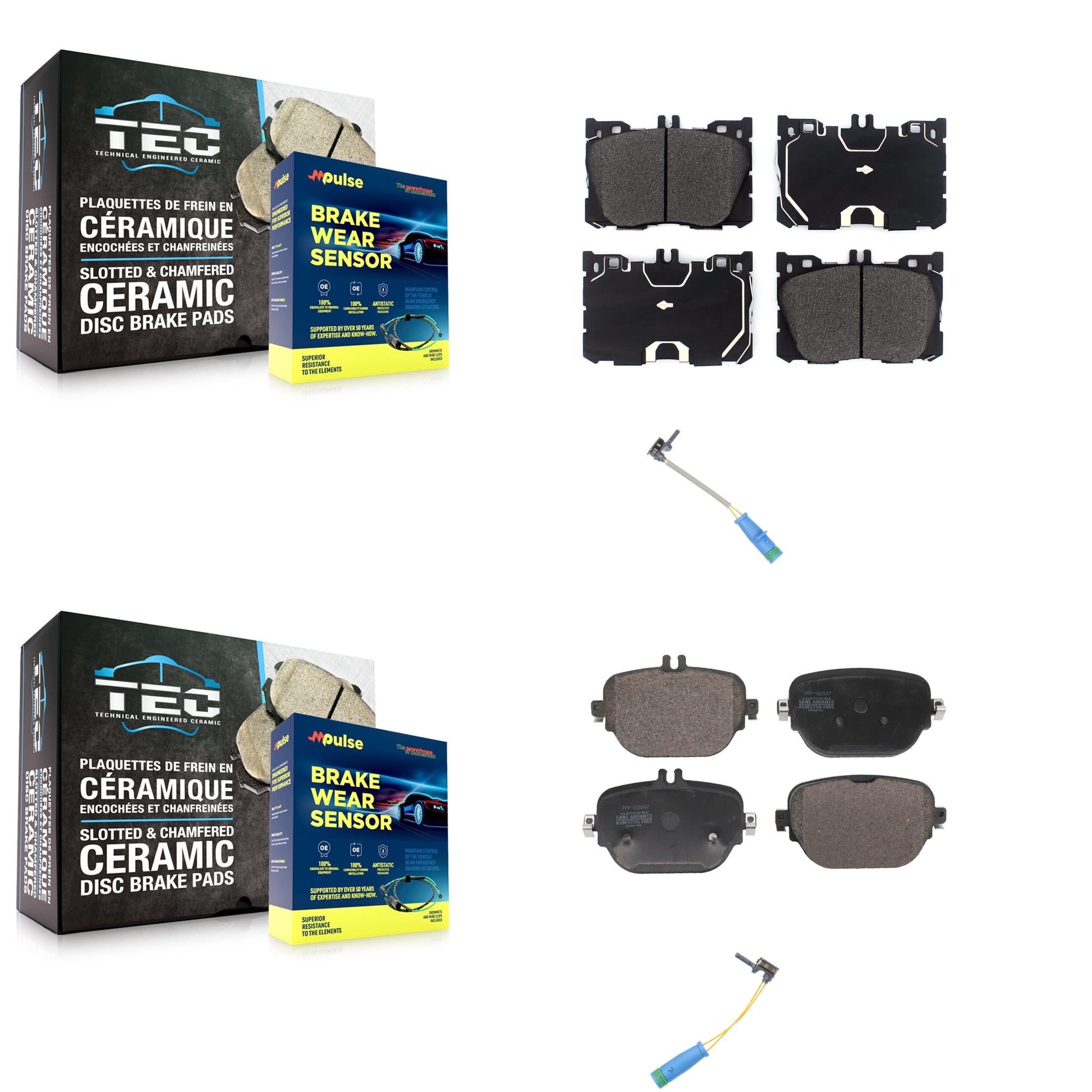 Positive Plus KPW-101364 Disc Brake Pad for 2019-2020 Mercedes-Benz E53 AMG - Front and Rear