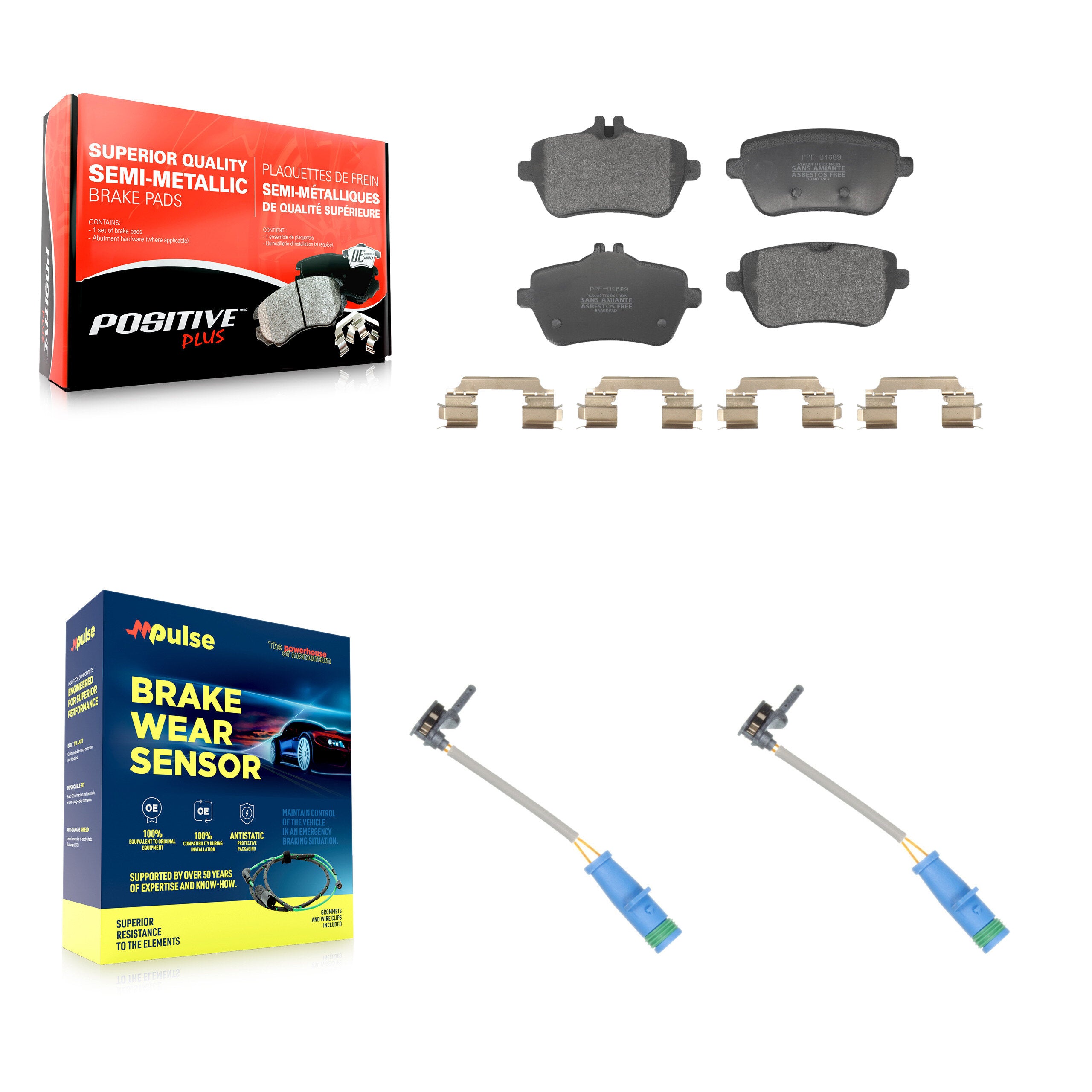 Positive Plus KPW-101415 Disc Brake Pad for 2020 Mercedes-Benz S450 - Rear