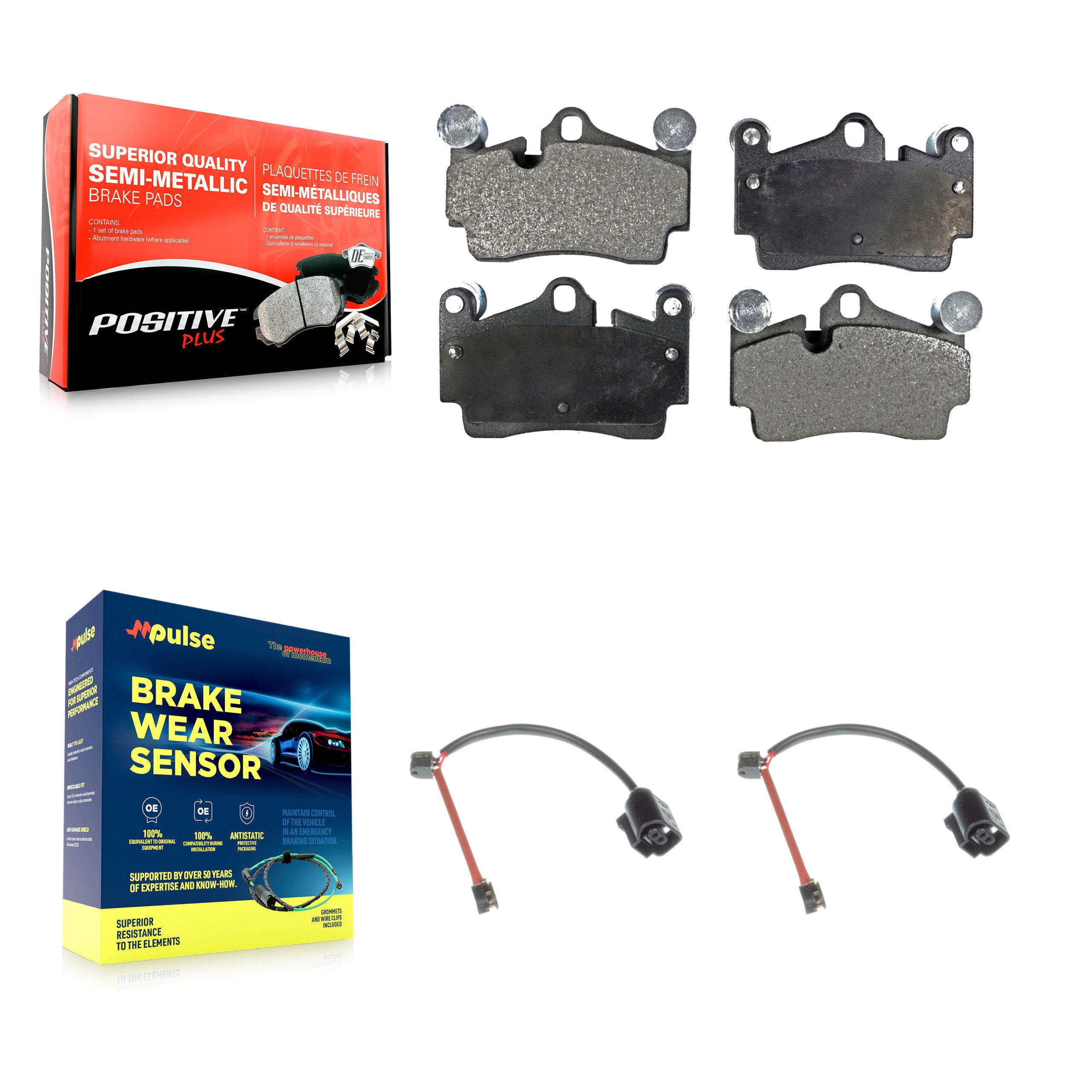 Positive Plus KPW-101419 Disc Brake Pad for 2003-2015 Audi Q7, Porsche Cayenne, Volkswagen Touareg - Rear