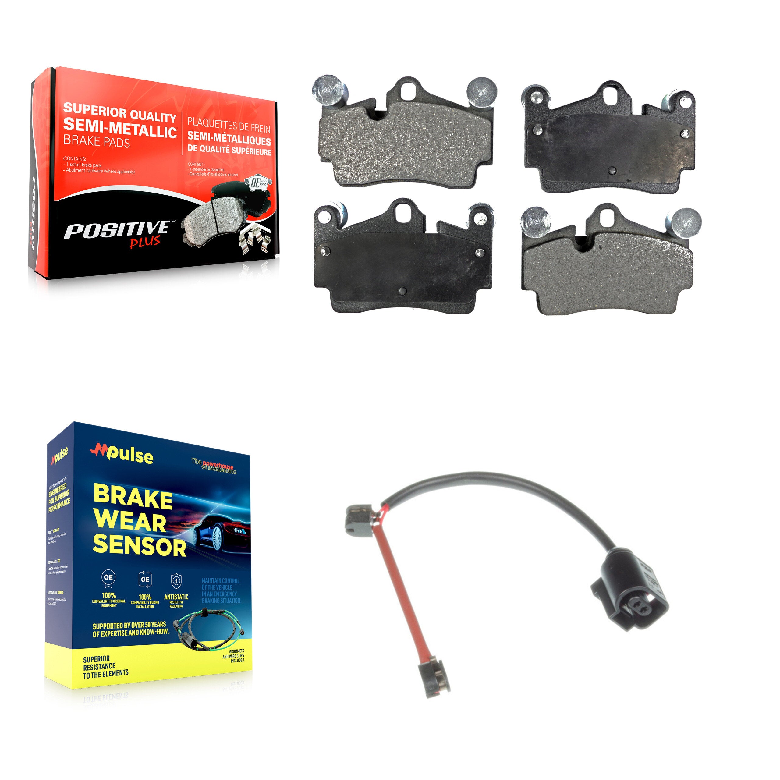 Positive Plus KPW-101429 Disc Brake Pad for 2003-2015 Audi Q7, Porsche Cayenne, Volkswagen Touareg - Rear