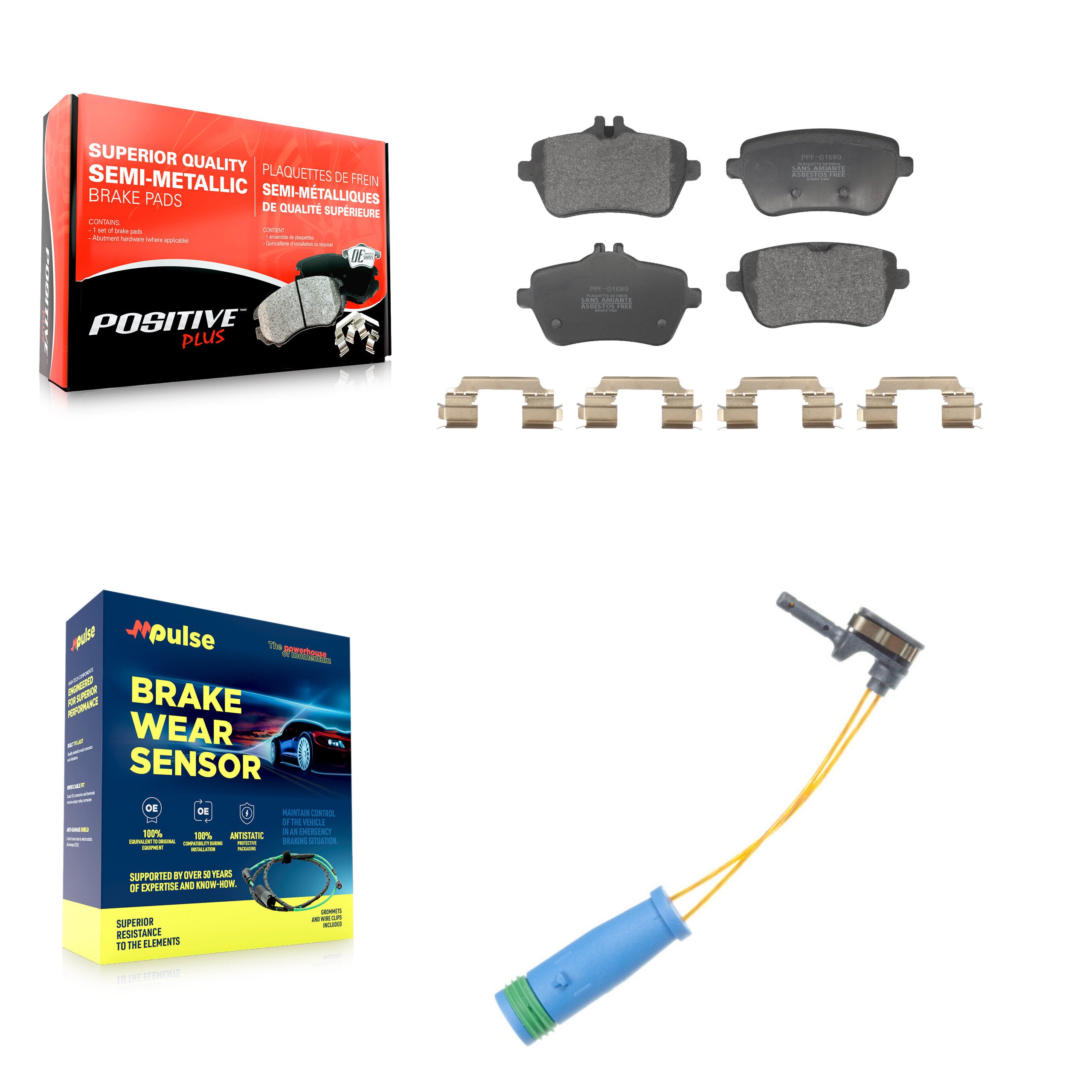 Positive Plus KPW-101430 Disc Brake Pad for 2015 Mercedes-Benz S400 - Rear