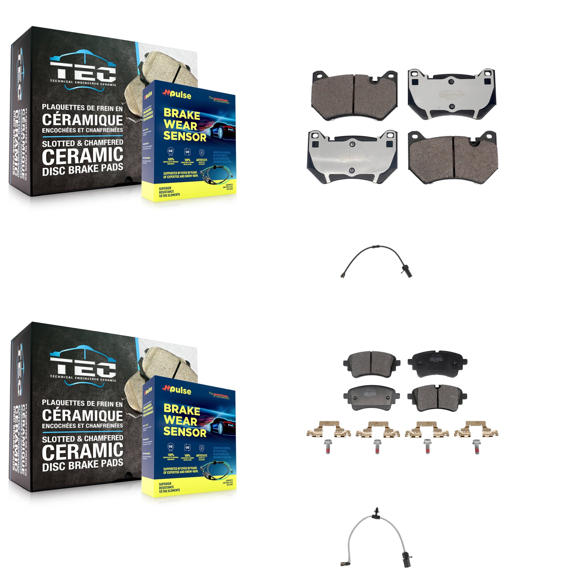 Positive Plus KPW-101444 Disc Brake Pad for 2021 Audi Q5 - Front and Rear