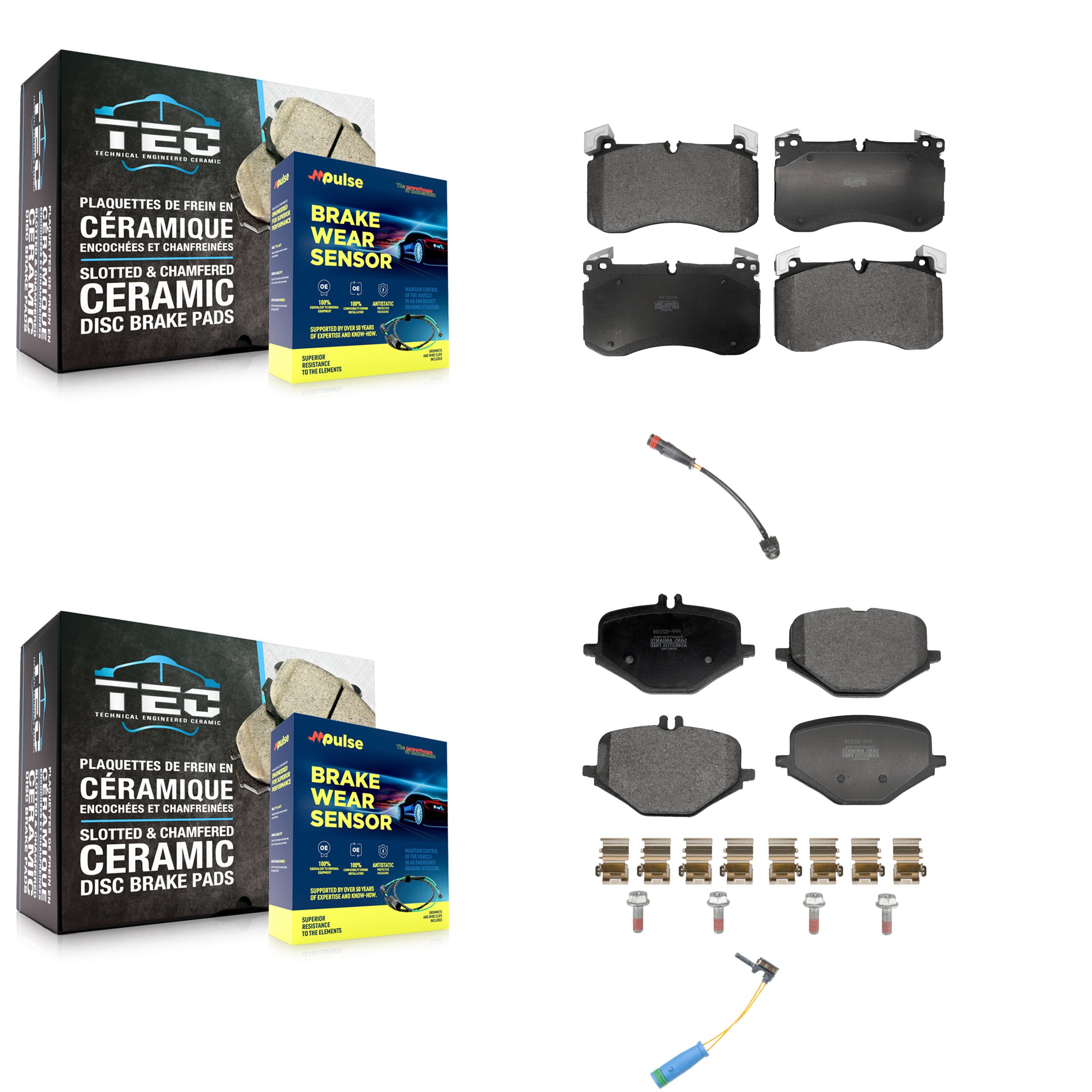 Positive Plus KPW-101456 Disc Brake Pad for 2019-2022 Mercedes-Benz G63 AMG - Front and Rear