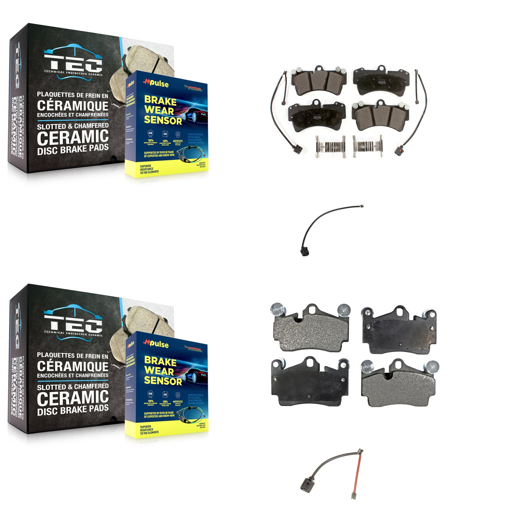 Positive Plus KPW-101460 Disc Brake Pad for 2011 Audi Q7 - Front and Rear