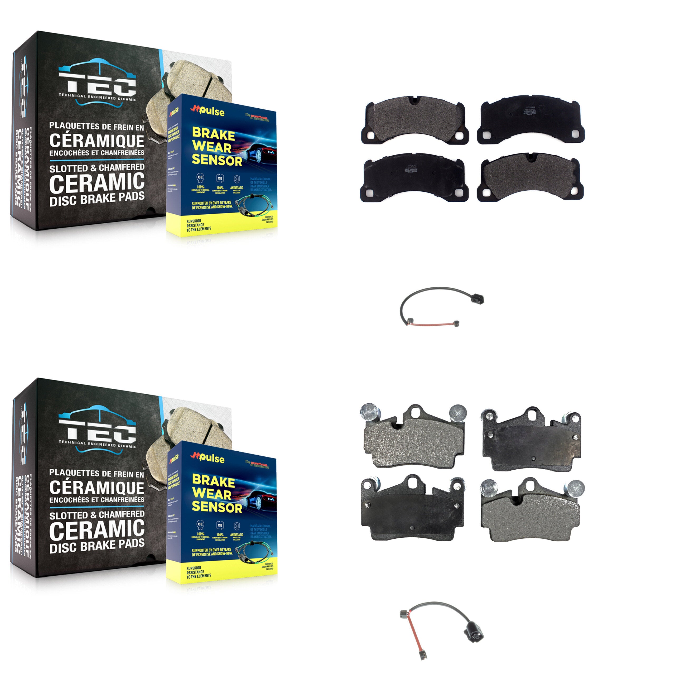Positive Plus KPW-101461 Disc Brake Pad for 2008-2010 Porsche Cayenne - Front and Rear