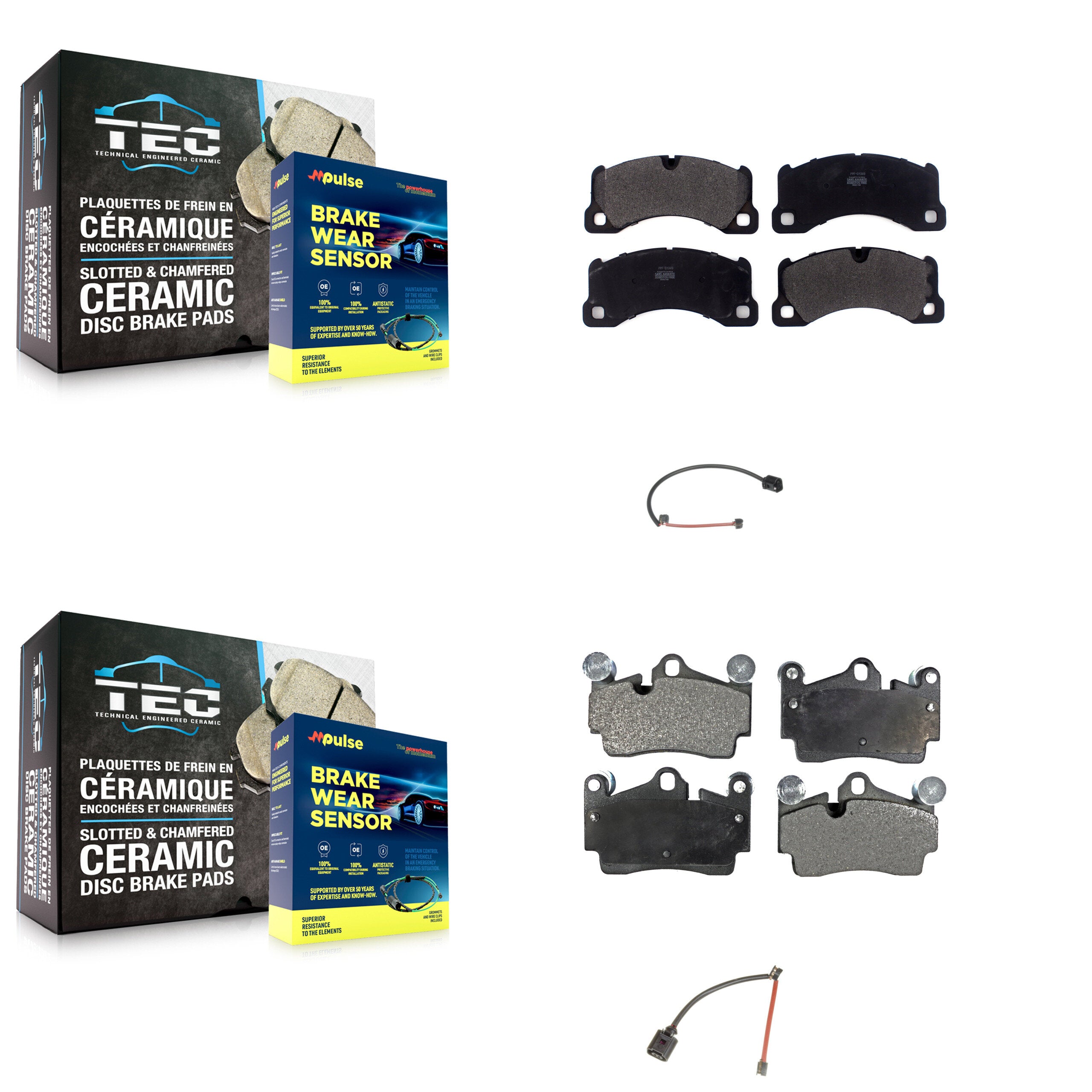Positive Plus KPW-101462 Disc Brake Pad for 2008-2010 Porsche Cayenne - Front and Rear