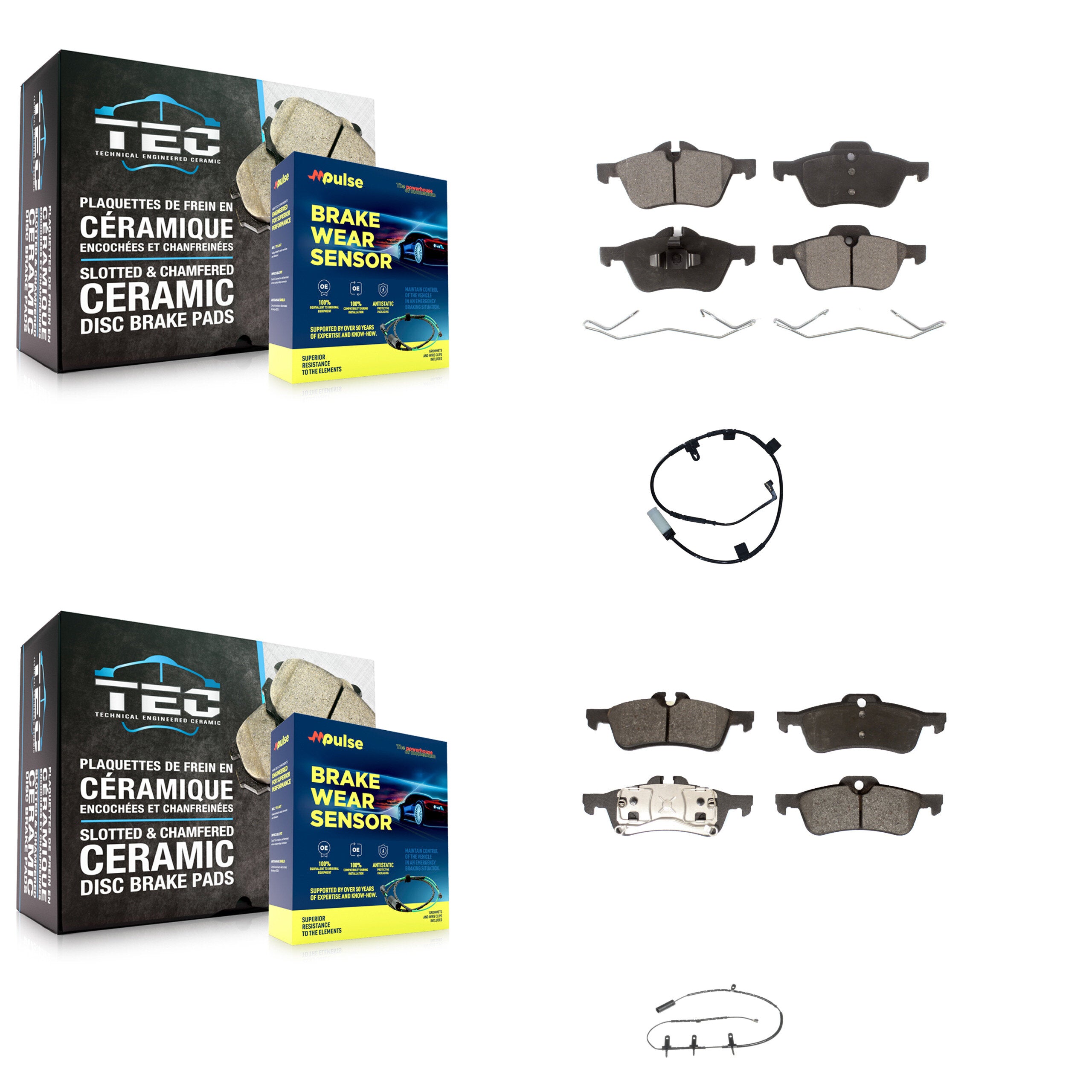 Positive Plus KPW-101468 Disc Brake Pad for 2007-2008 Mini Cooper - Front and Rear