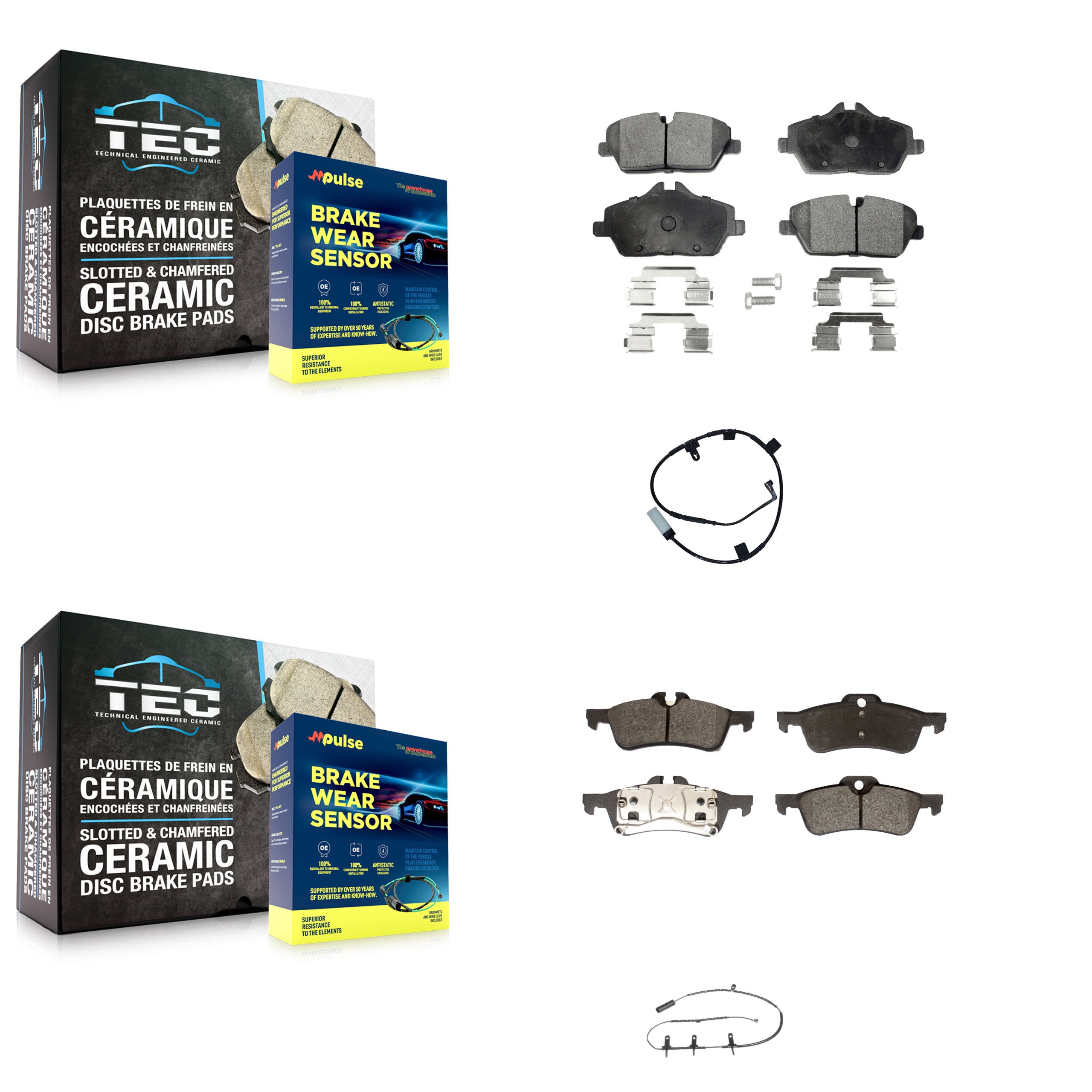Positive Plus KPW-101470 Disc Brake Pad for 2007-2008 Mini Cooper - Front and Rear