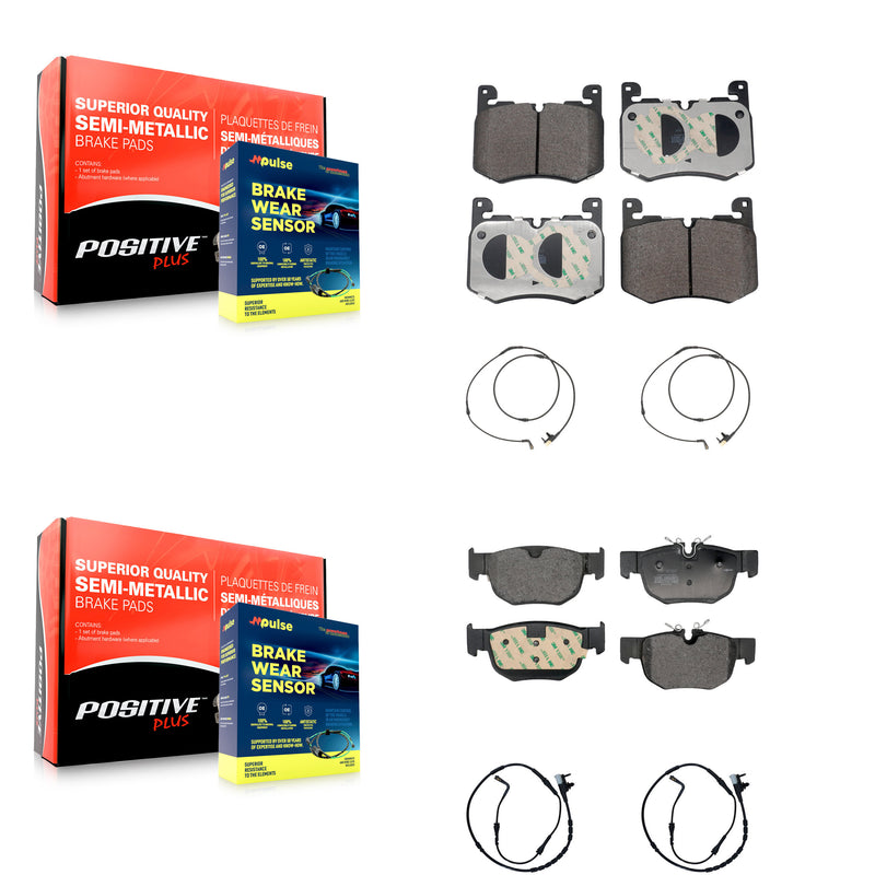 Positive Plus KPW-101480 Disc Brake Pad for 2017-2021 Jaguar F-Pace, Land Rover Range Rover Velar - Front and Rear