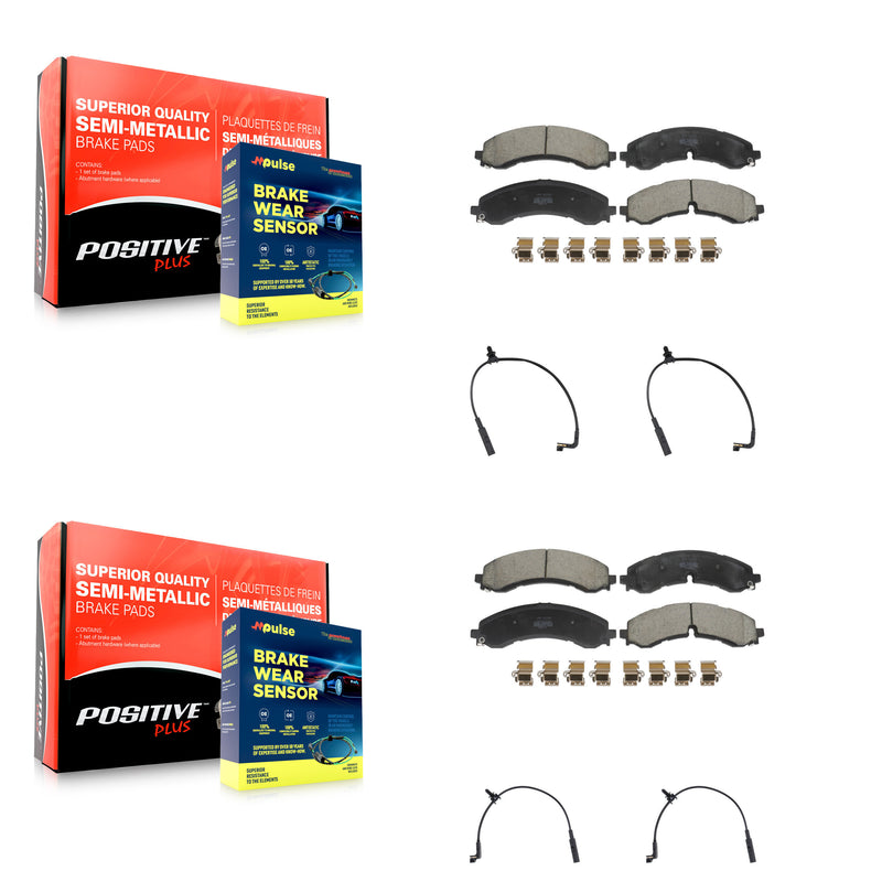 Positive Plus KPW-101510 Disc Brake Pad for 2023-2024 Chevrolet Silverado 2500 HD, Chevrolet Silverado 3500 HD and More - Front and Rear