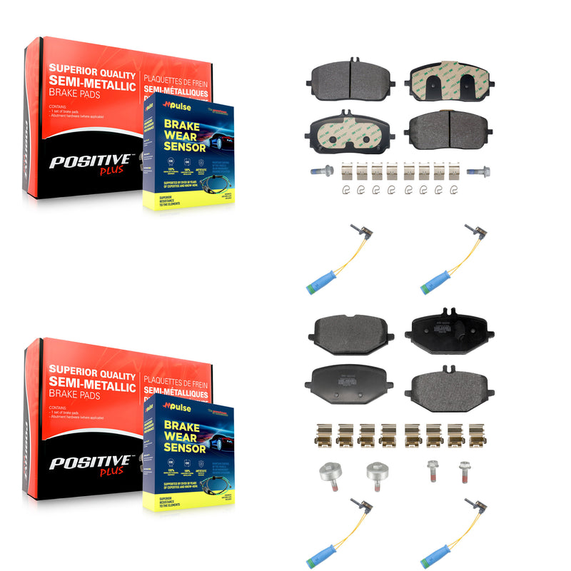 Positive Plus KPW-101516 Disc Brake Pad for 2019-2023 Mercedes-Benz GLE350, Mercedes-Benz G550 - Front and Rear