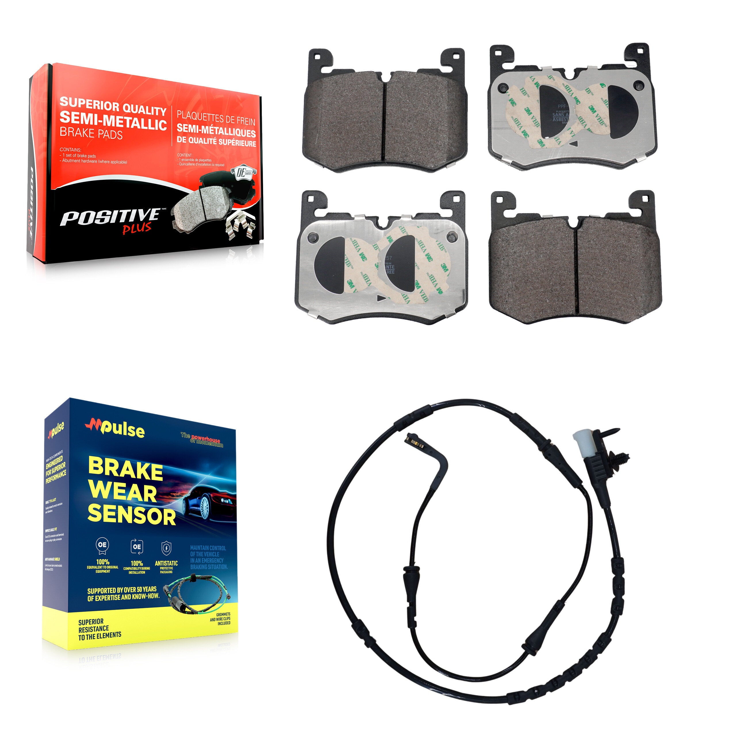 Positive Plus KPW-101559 Disc Brake Pad for 2020 Land Rover Range Rover Velar - Front