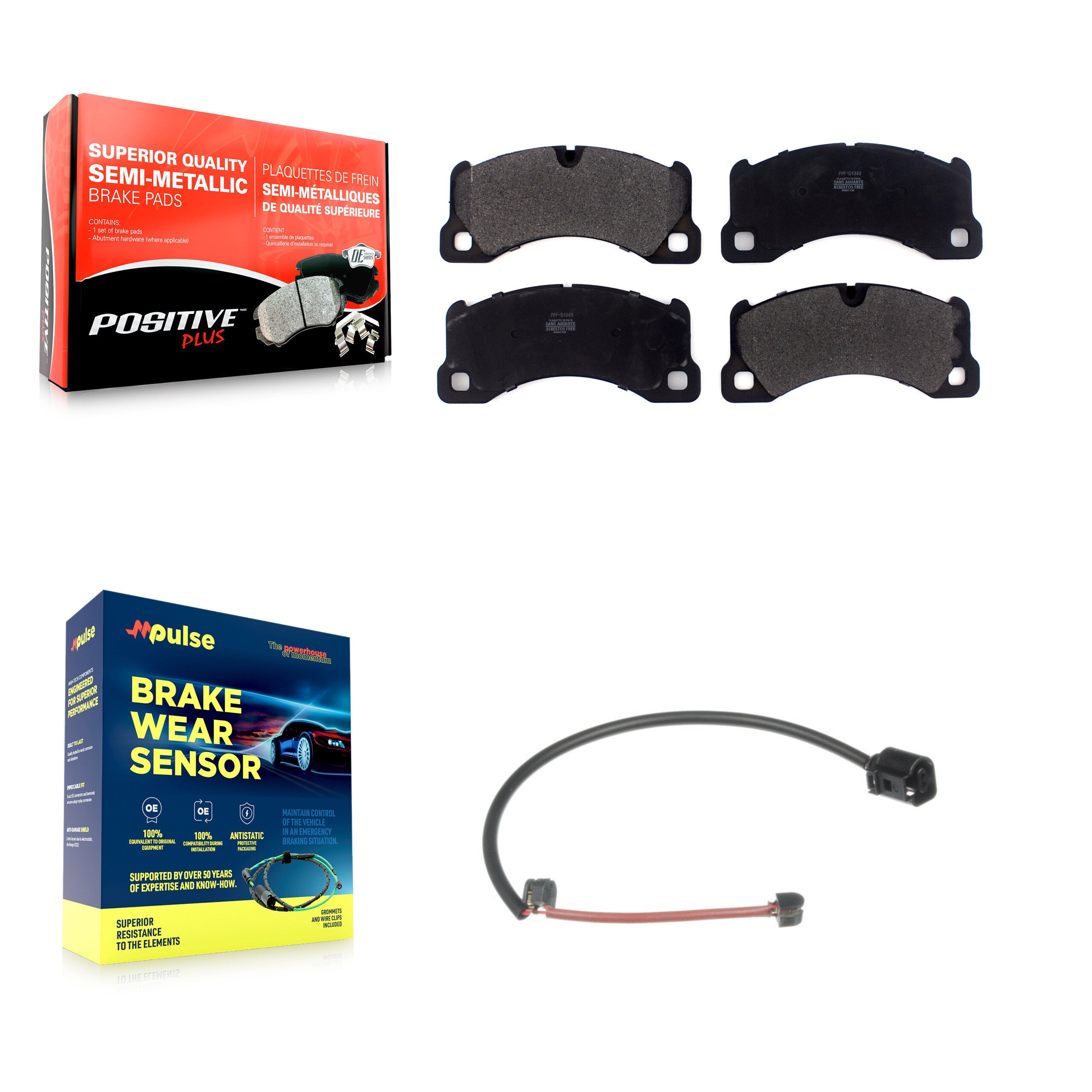 Positive Plus KPW-101567 Disc Brake Pad for 2008-2010 Porsche Cayenne - Front