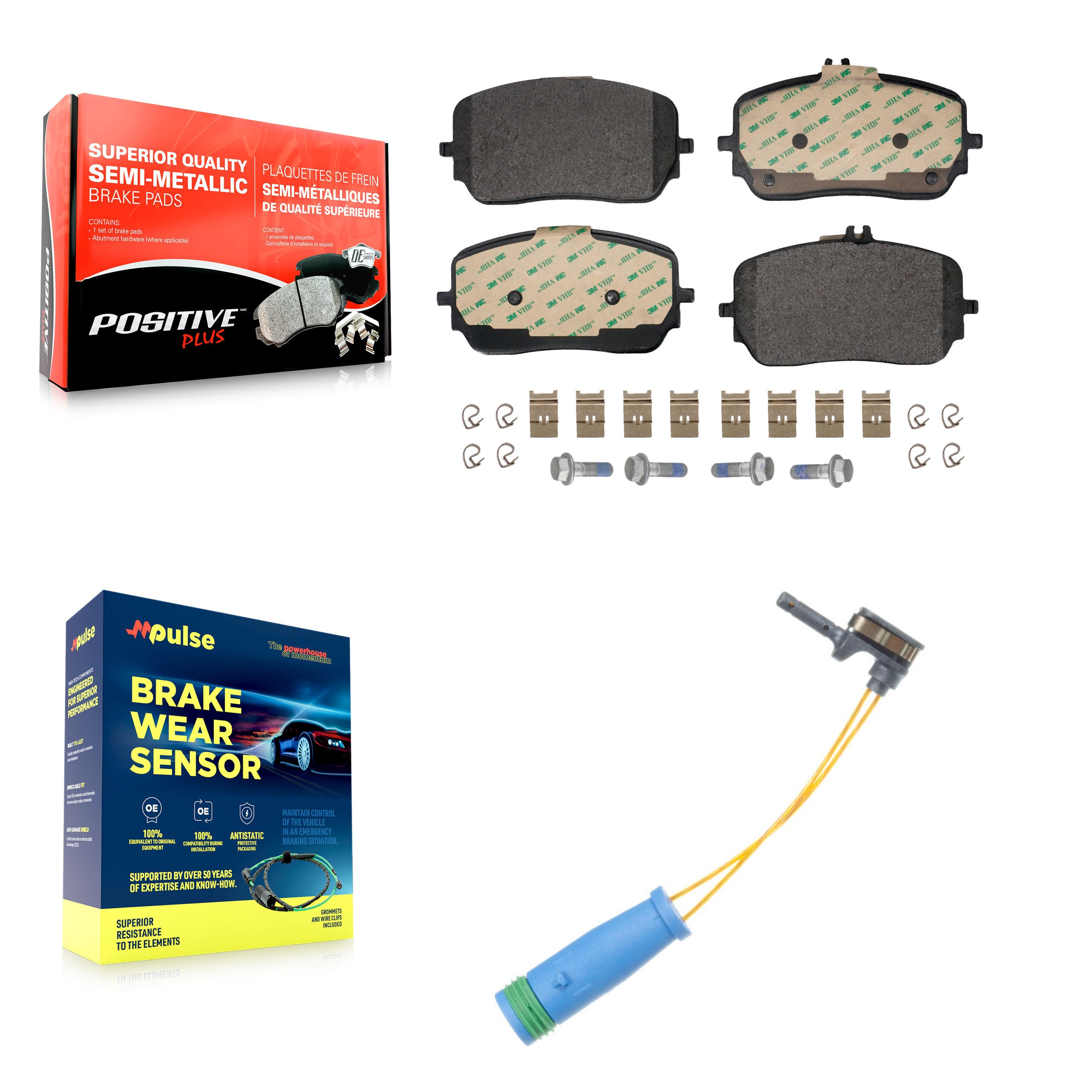 Positive Plus KPW-101573 Disc Brake Pad for 2020-2023 Mercedes-Benz GLE450, Mercedes-Benz GLE53 AMG and More - Front