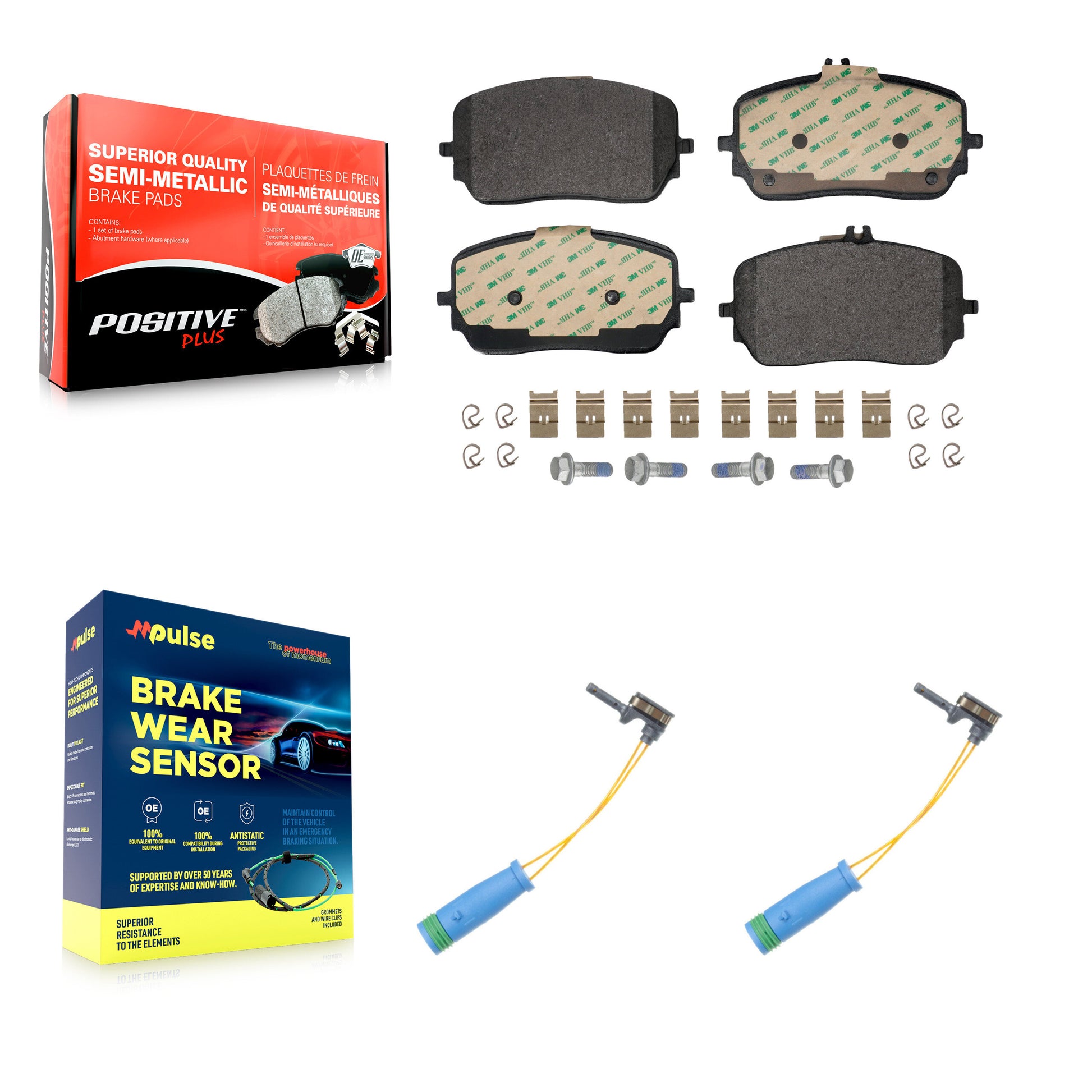 Positive Plus KPW-101592 Disc Brake Pad for 2020-2023 Mercedes-Benz GLE450, Mercedes-Benz GLE53 AMG and More - Front