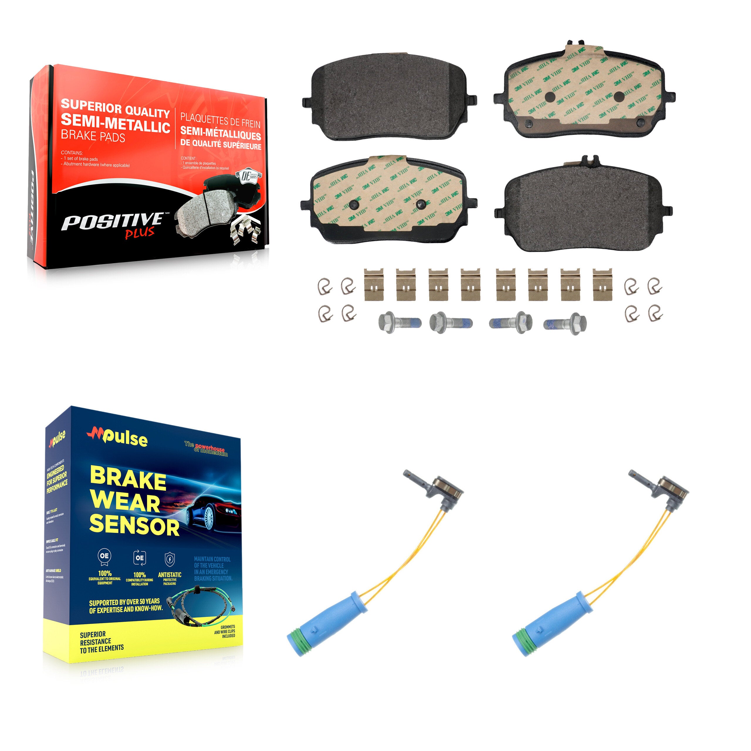 Positive Plus KPW-101592 Disc Brake Pad for 2020-2023 Mercedes-Benz GLE450, Mercedes-Benz GLE53 AMG and More - Front