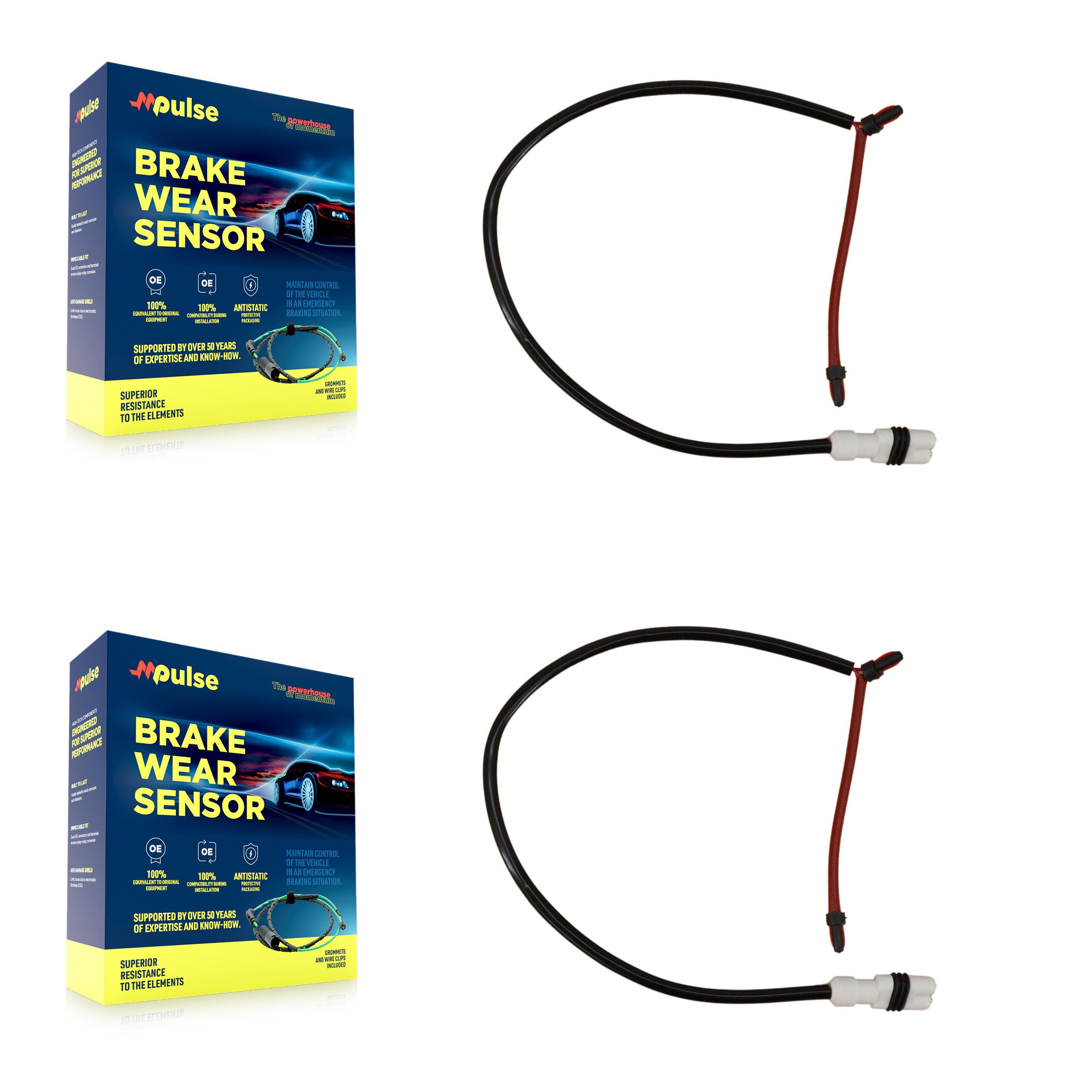 Mpulse KSE-100002 Disc Brake Pad Wear Sensor for 1997-2005 Porsche 911, Porsche Boxster - Front