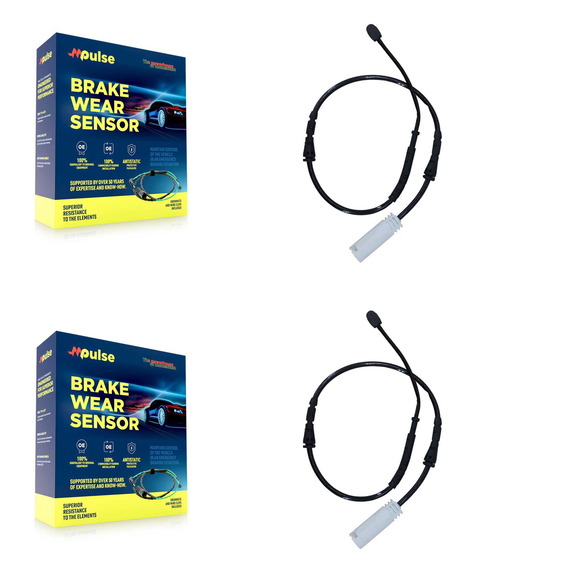 Mpulse KSE-100025 Disc Brake Pad Wear Sensor for 2010-2013 BMW 125i, BMW 128i - Front