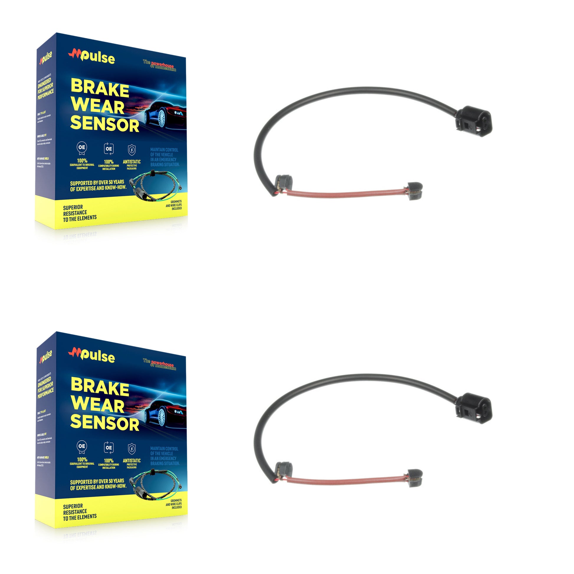 Mpulse KSE-100030 Disc Brake Pad Wear Sensor for 2003-2015 Audi Q7, Volkswagen Touareg, Porsche Cayenne - Front