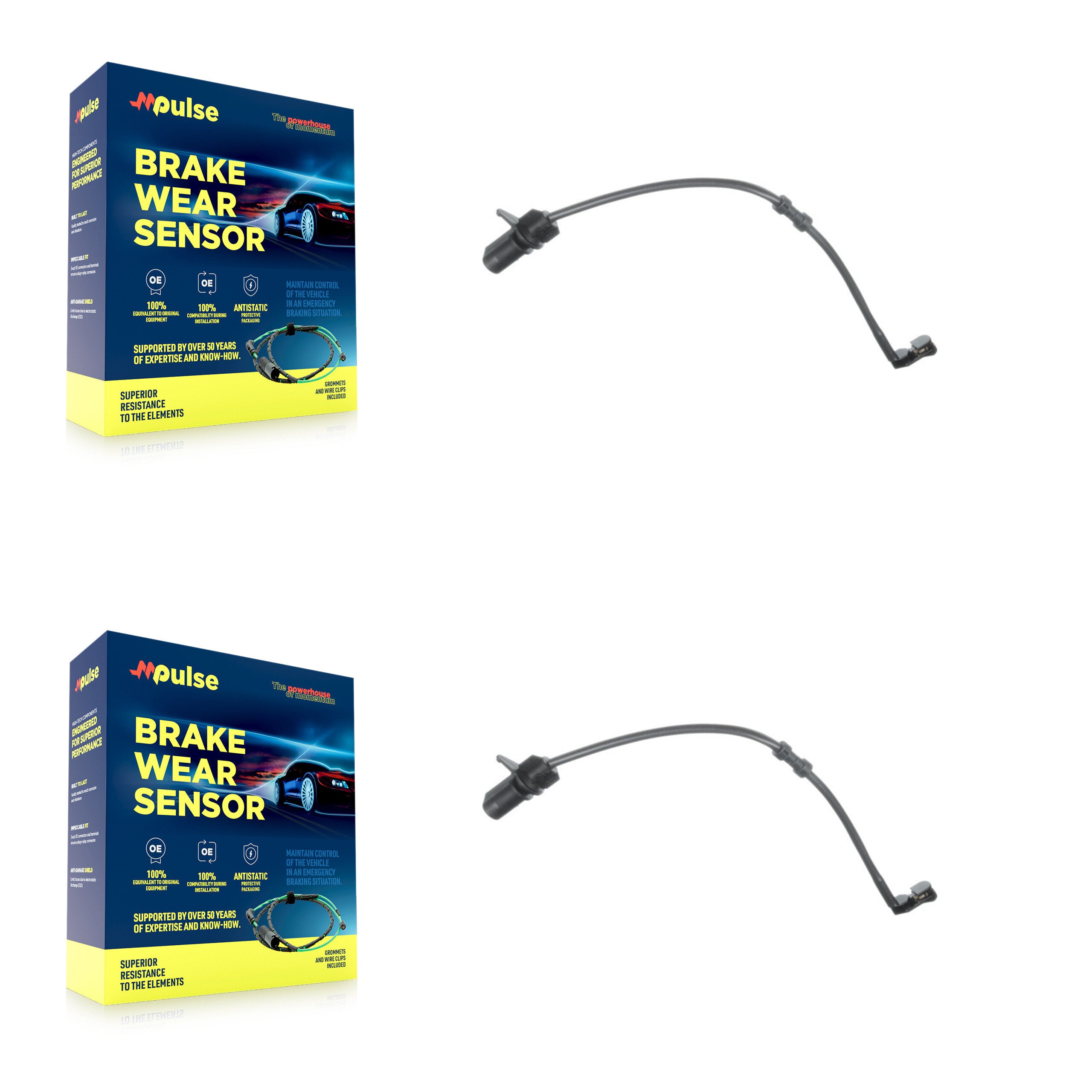 Mpulse KSE-100034 Disc Brake Pad Wear Sensor for 2011-2018 Audi A8 Quattro, Audi A7 Quattro and More - Front