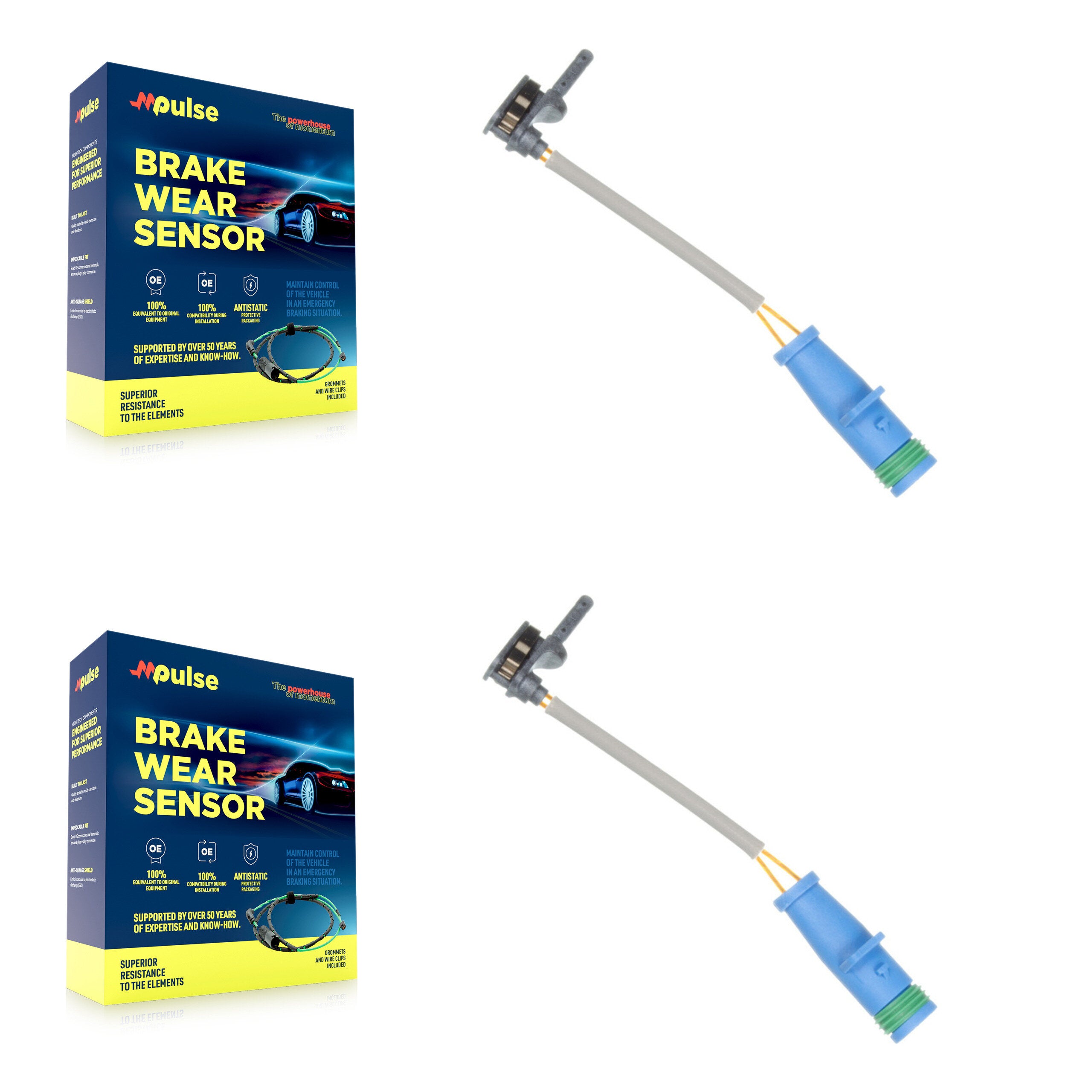Mpulse KSE-100063 Disc Brake Pad Wear Sensor for 2014-2024 Mercedes-Benz S580e, Mercedes-Benz SL55 AMG and More - Front