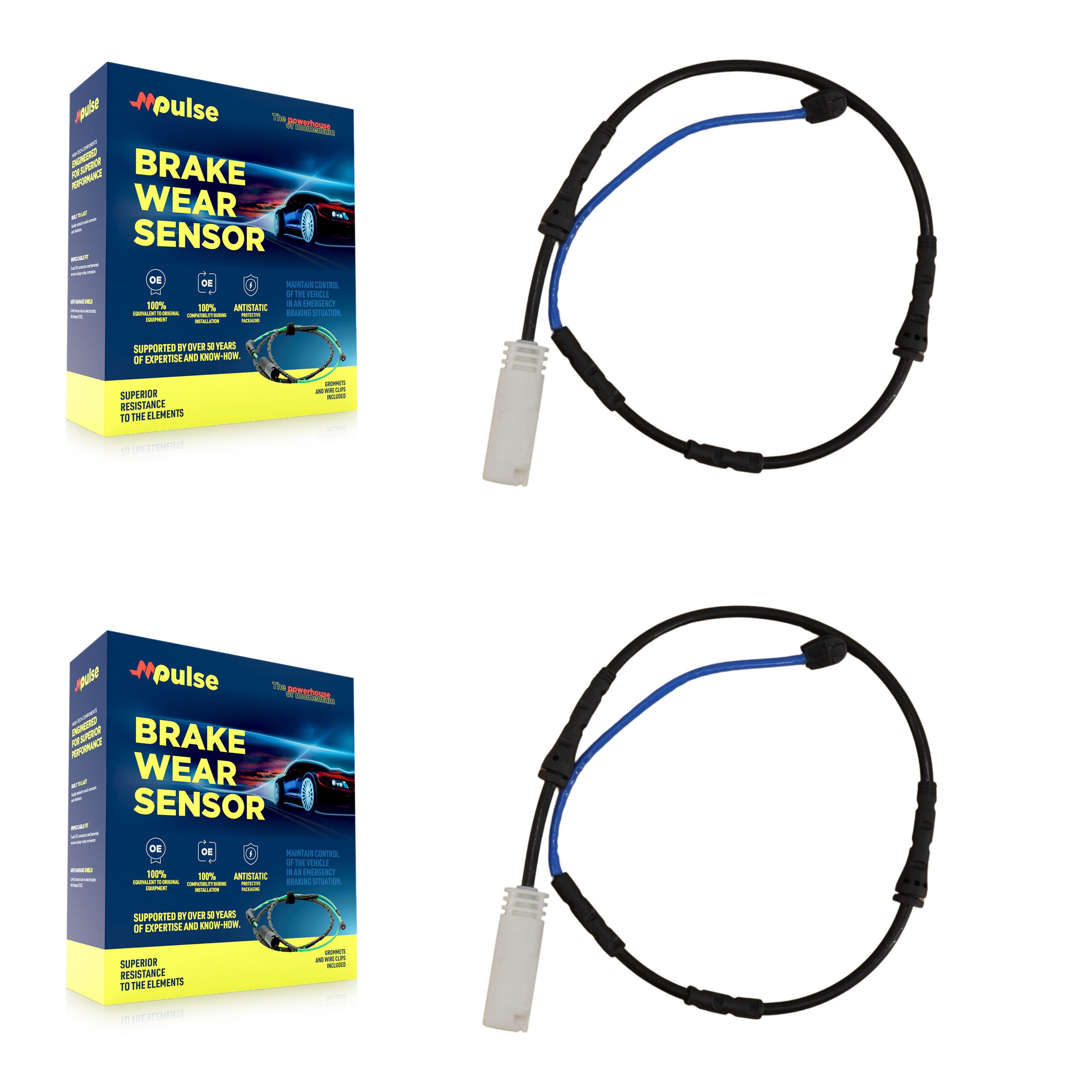 Mpulse KSE-100072 Disc Brake Pad Wear Sensor for 2011-2013 BMW 135i, BMW 135is - Front