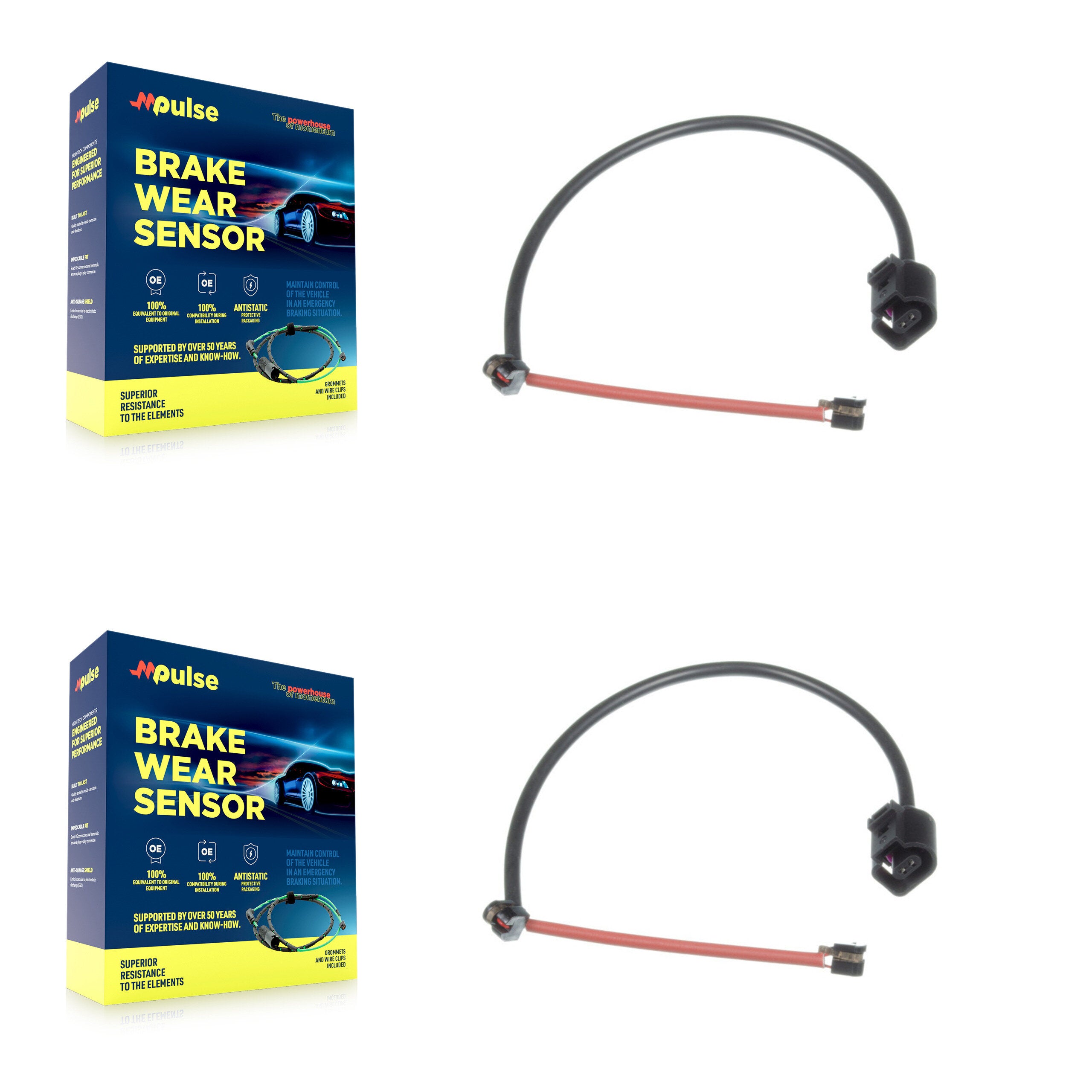Mpulse KSE-100079 Disc Brake Pad Wear Sensor for 2011-2024 Seat Ateca, Seat Leon and More - Front