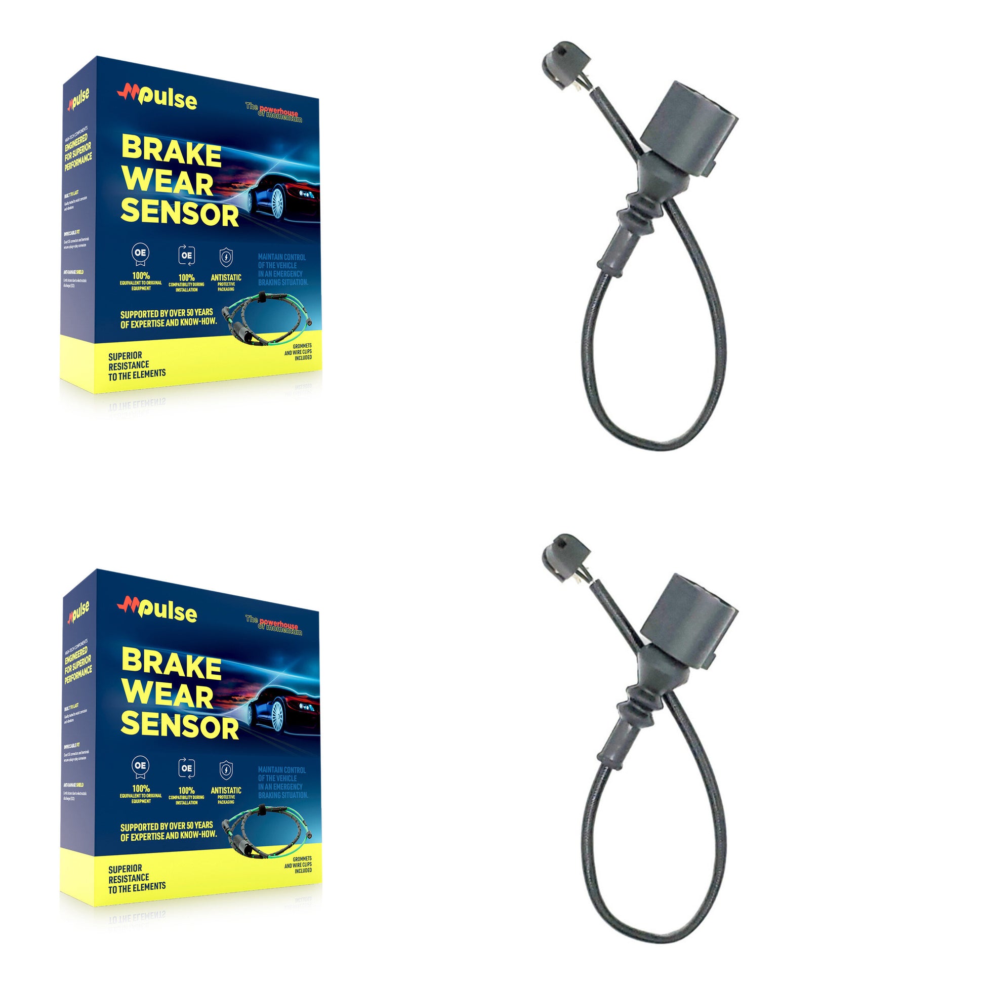 Mpulse KSE-100084 Disc Brake Pad Wear Sensor for 2004-2016 Porsche 911, Porsche Cayman and More - Front