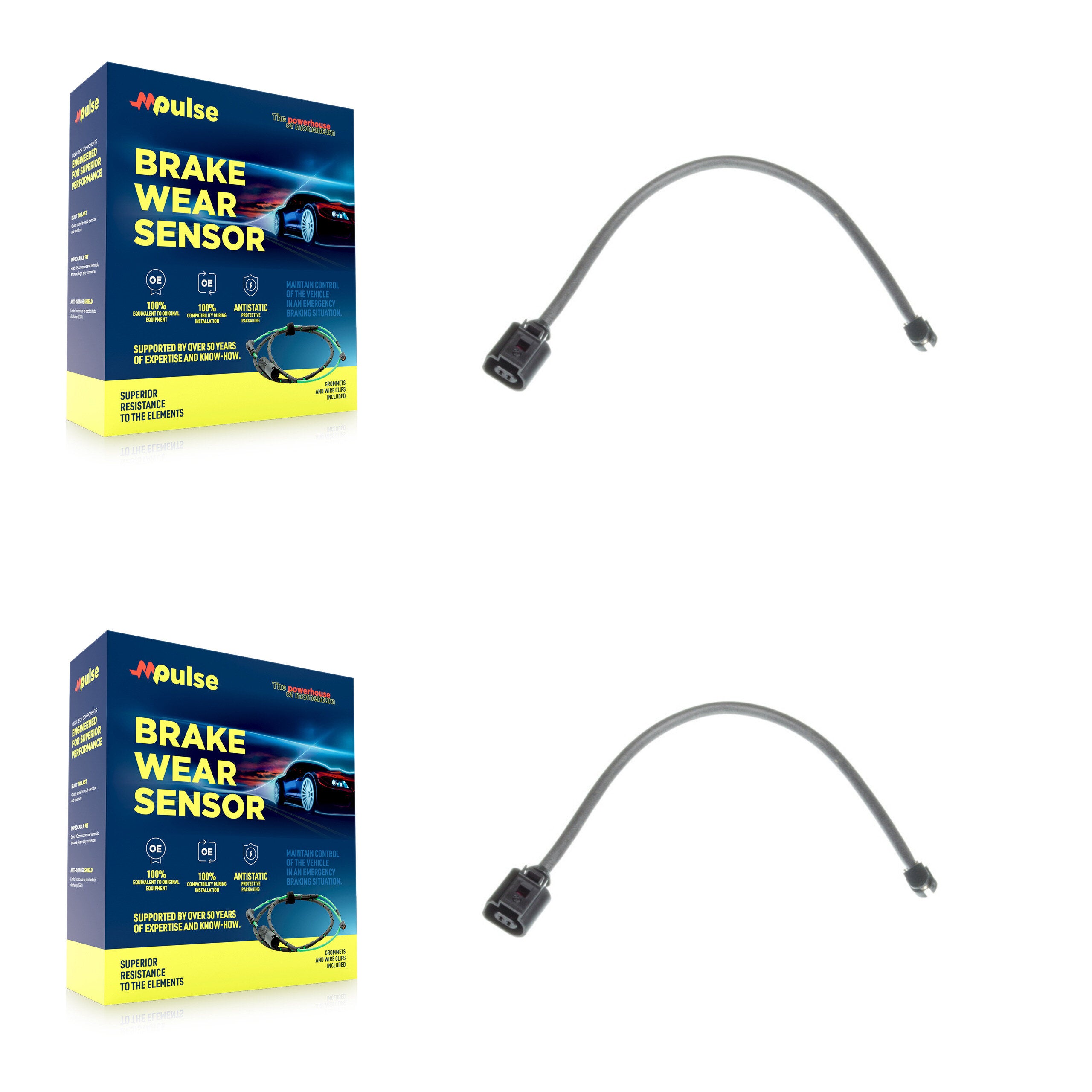 Mpulse KSE-100087 Disc Brake Pad Wear Sensor for 2013-2024 Audi e-tron GT, Porsche Panamera and More - Front