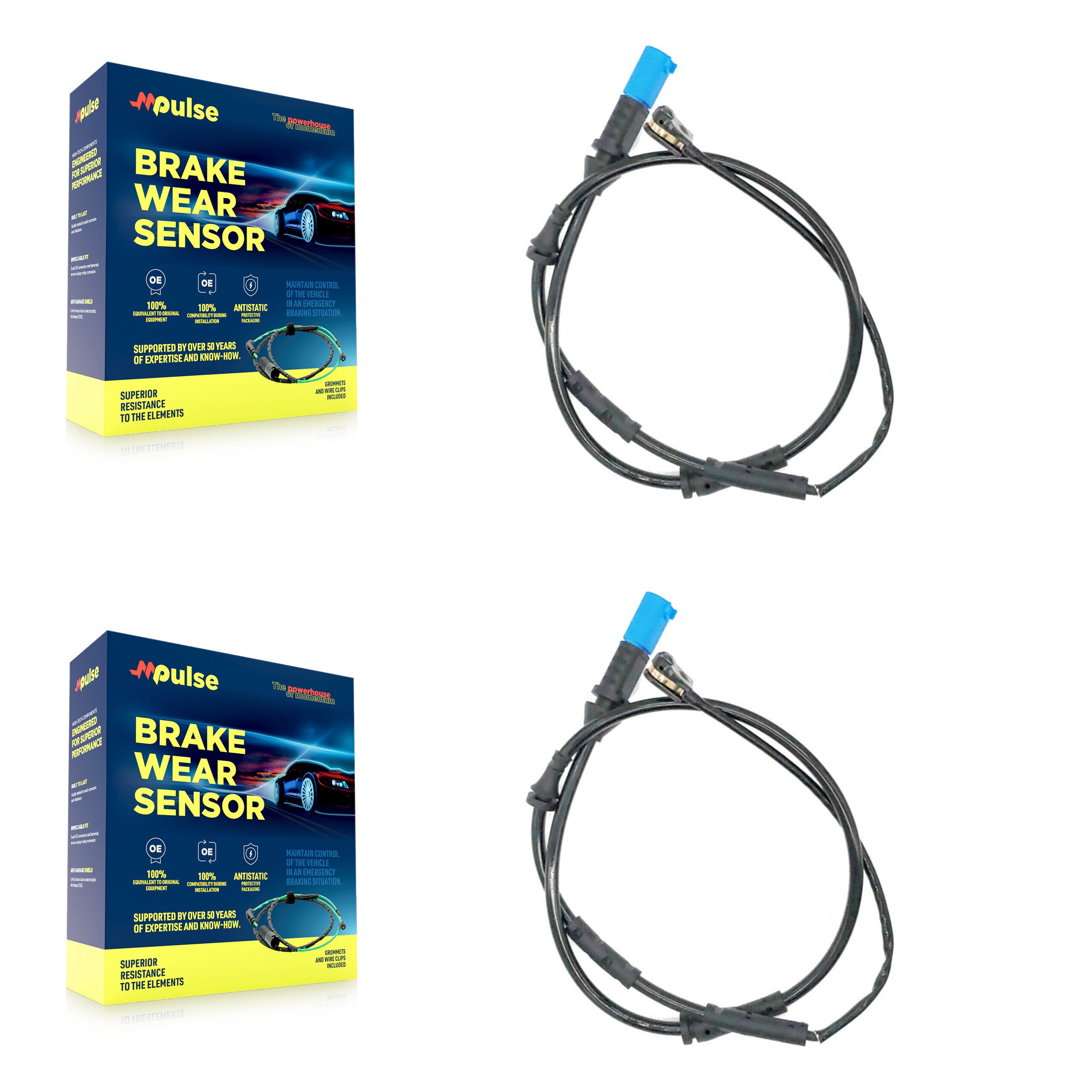 Mpulse KSE-100090 Disc Brake Pad Wear Sensor for 2018-2024 BMW X4, BMW X3, BMW iX3 - Front